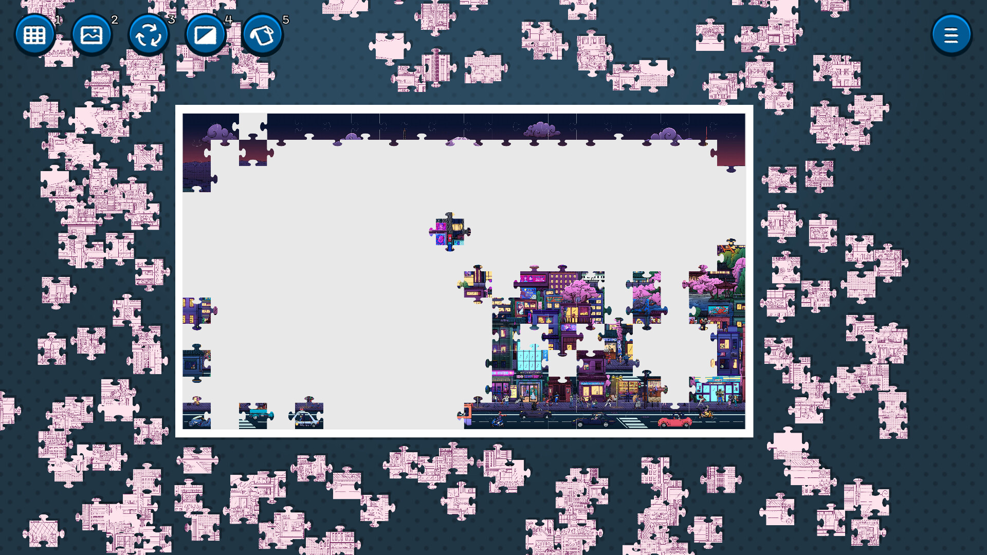 Hidden Cats in Jigsaw Puzzle - Tokyo screenshot 1