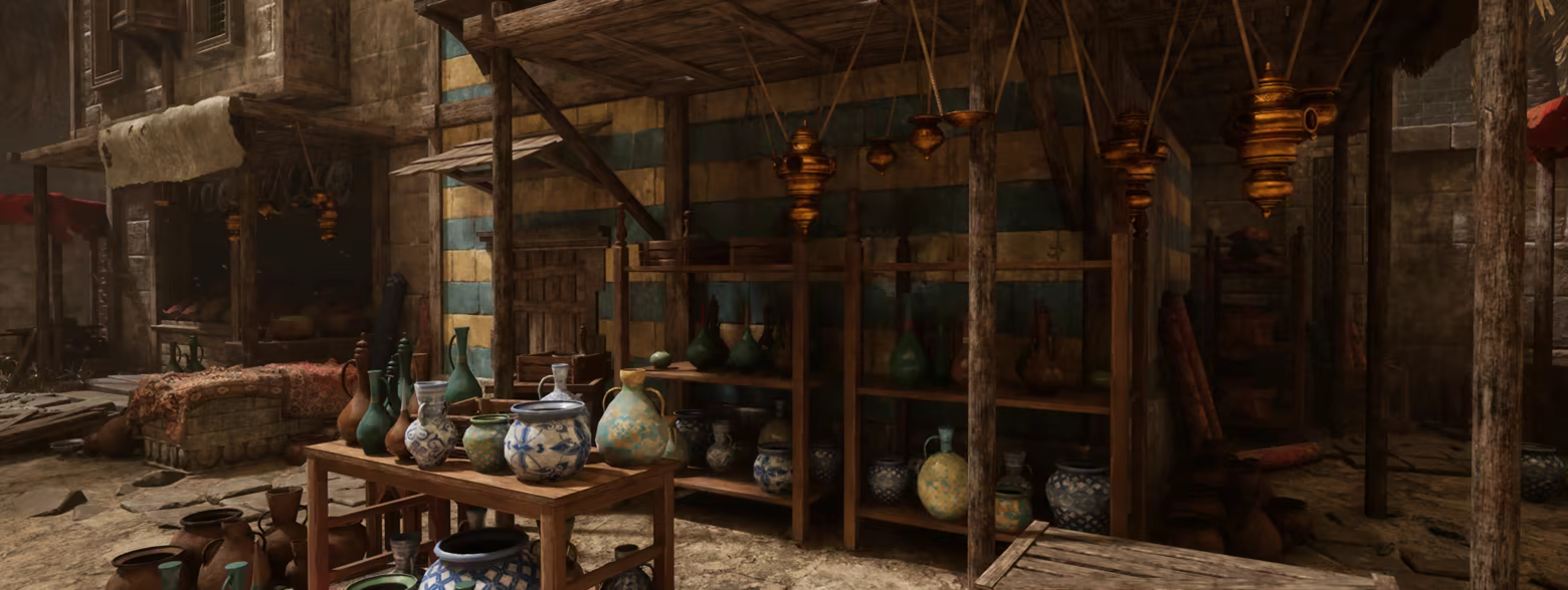 Persian market scene