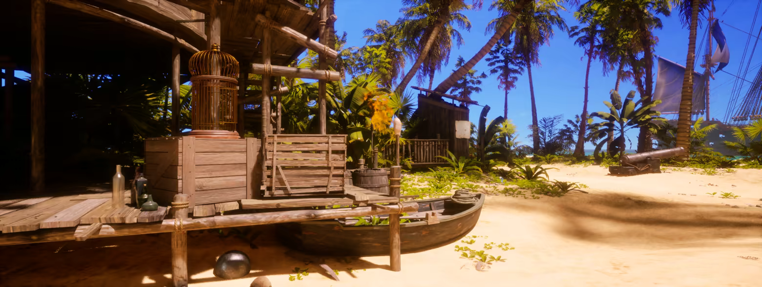 Pirate island scene