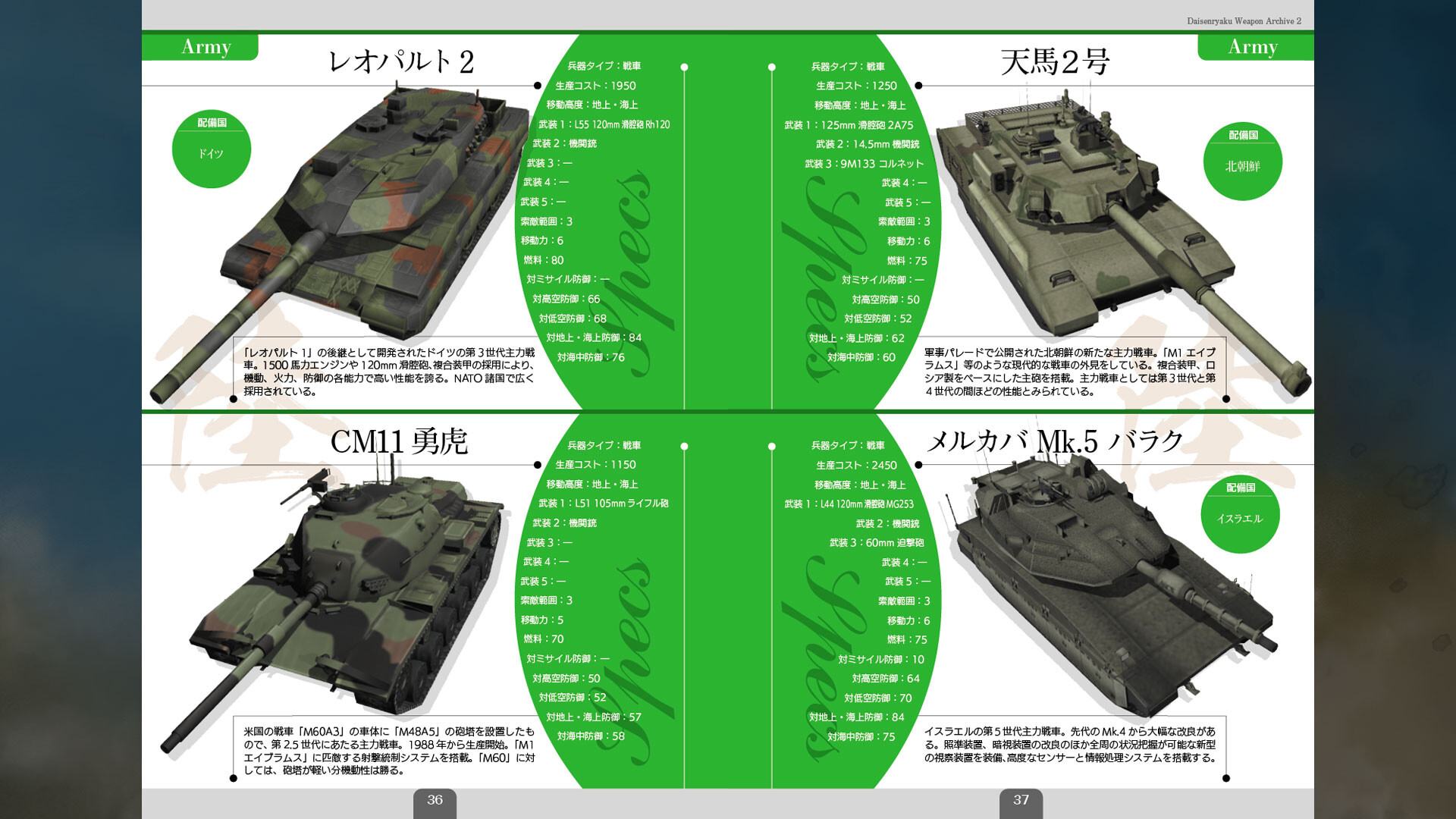 大戦略SSB2 - 大戦略 兵器図鑑2 screenshot 2
