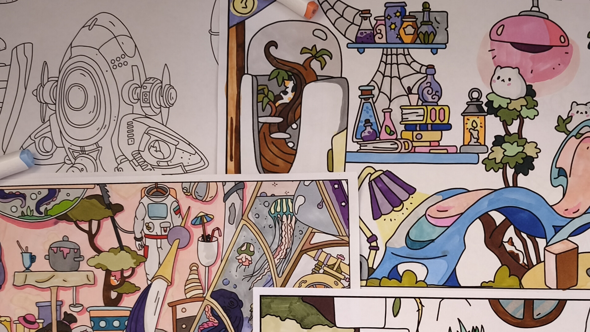 FIND KITTENS 9: Aliens - Coloring Book screenshot 4