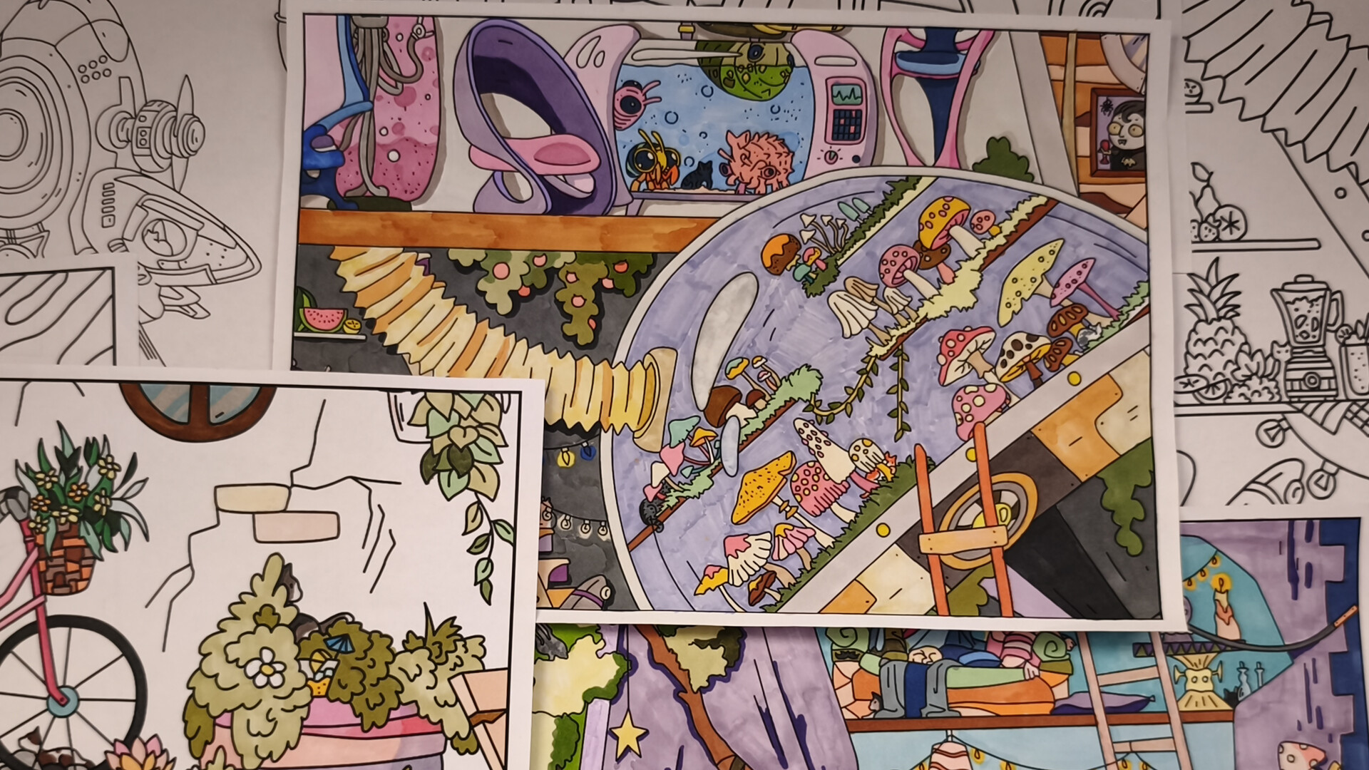 FIND KITTENS 9: Aliens - Coloring Book screenshot 5