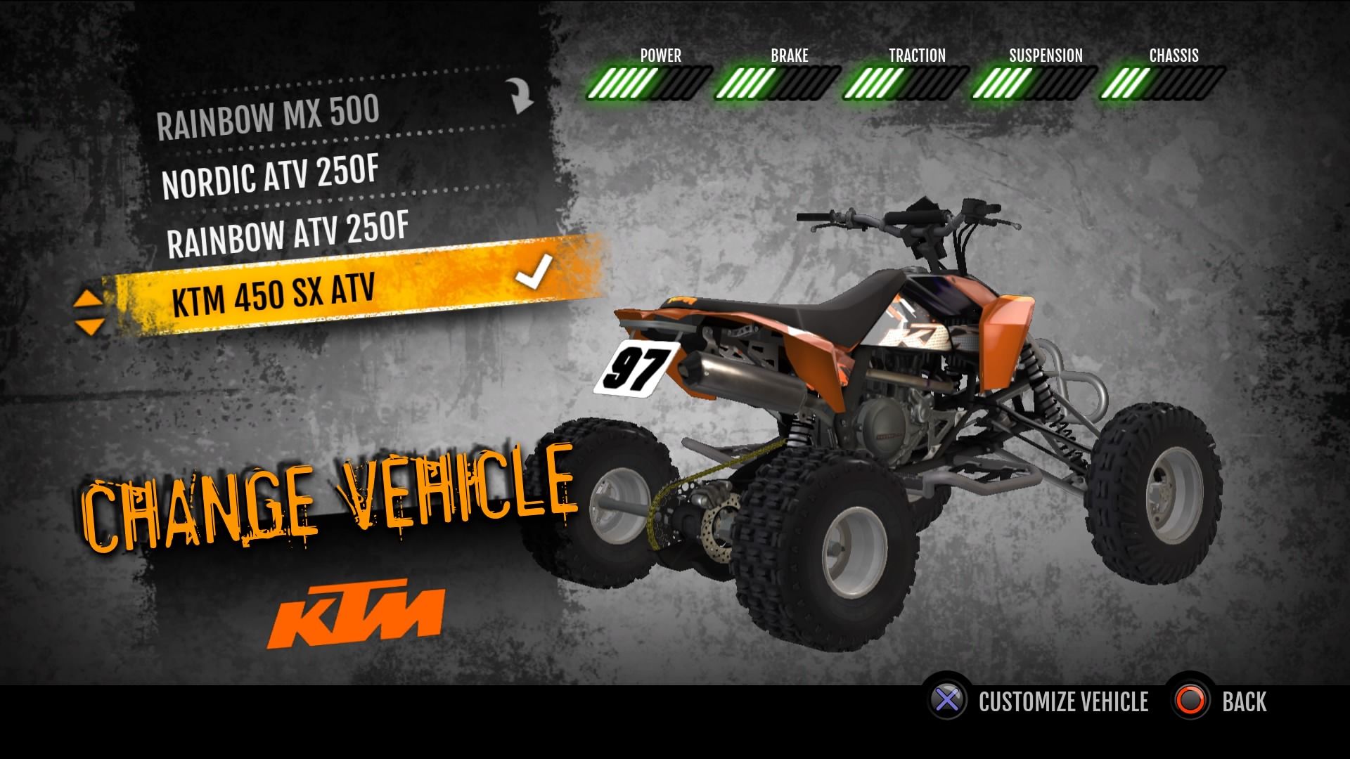 MX vs. ATV Supercross Encore - KTM 450 SX ATV screenshot 2