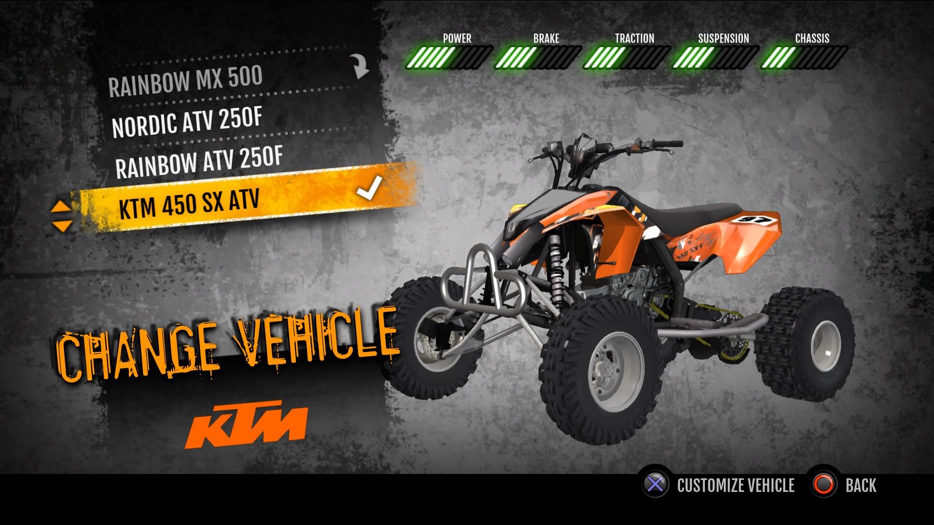 MX vs. ATV Supercross Encore - KTM 450 SX ATV screenshot 1