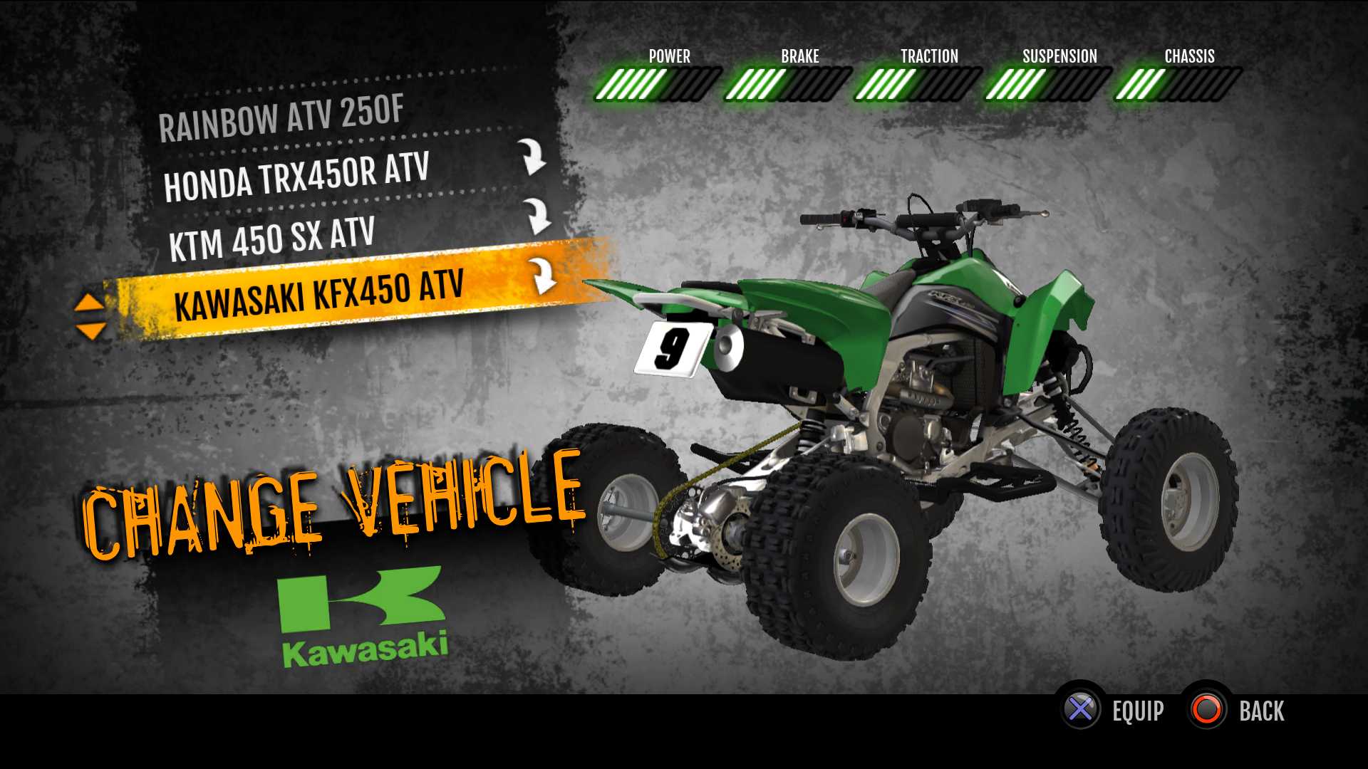 MX vs. ATV Supercross Encore - Kawasaki KFX450 ATV screenshot 1