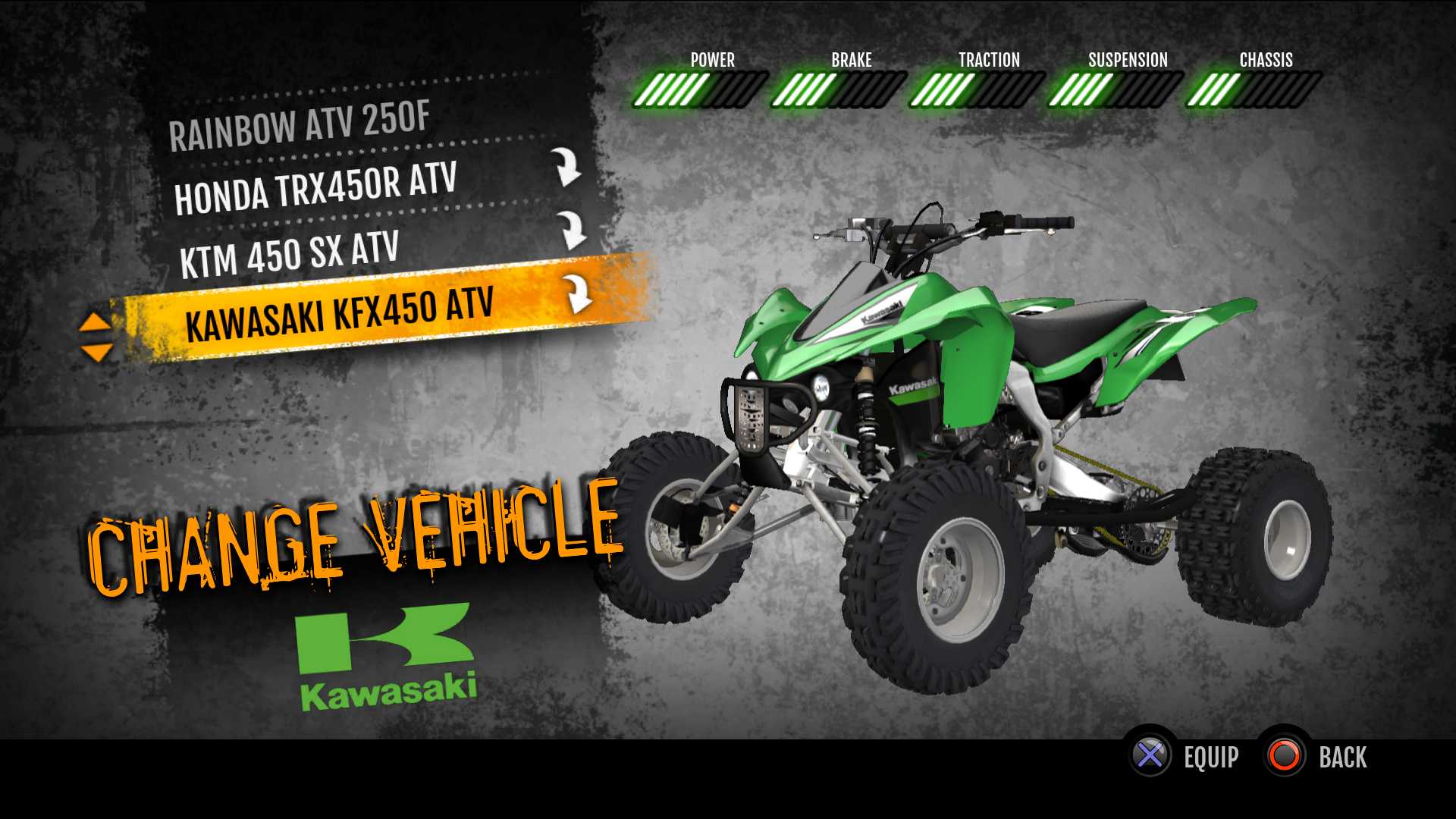 MX vs. ATV Supercross Encore - Kawasaki KFX450 ATV screenshot 2