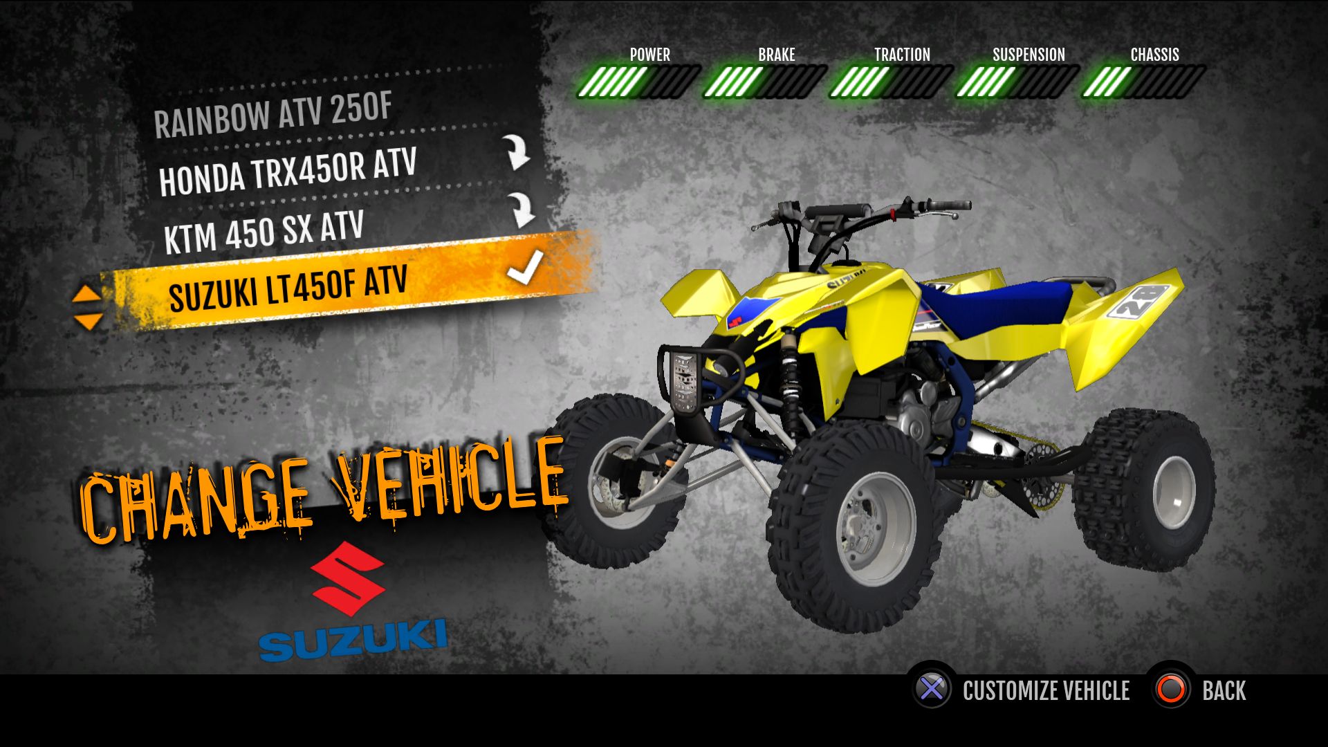 MX vs. ATV Supercross Encore - Suzuki LT450R ATV screenshot 2