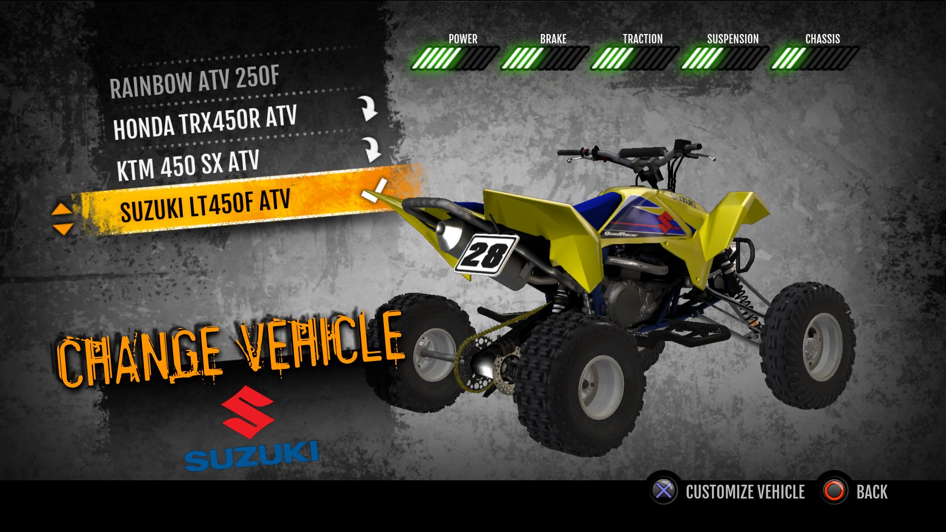 MX vs. ATV Supercross Encore - Suzuki LT450R ATV screenshot 1