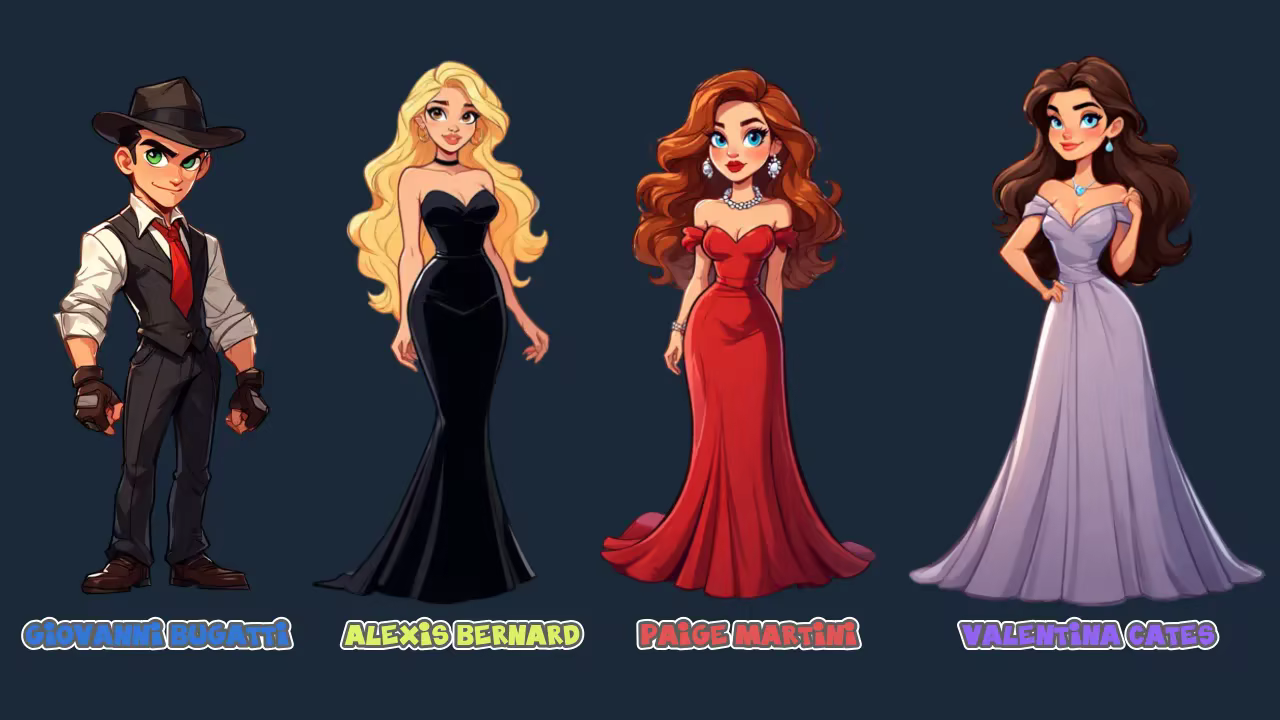 Giovani Bugatti, Alexis Bernard, Paige Martini, Valentina Cates.