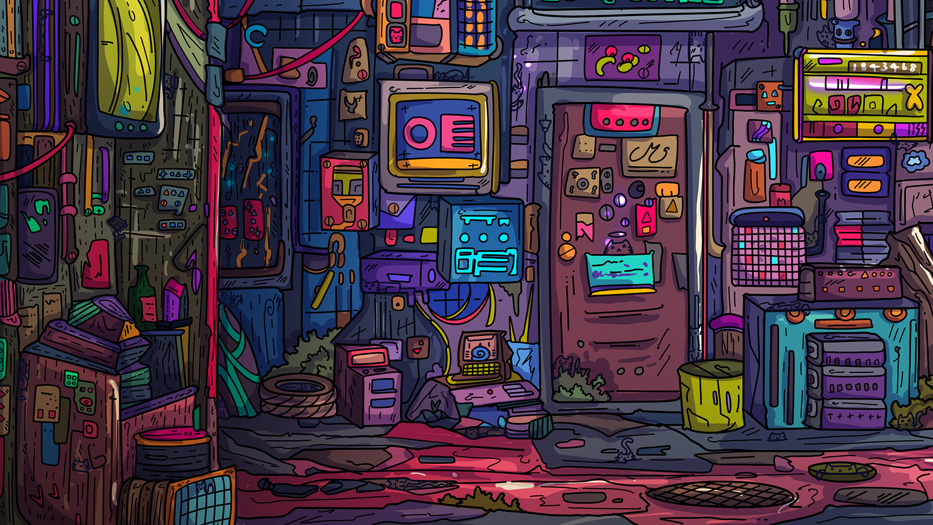 100 Neon Cats screenshot 2