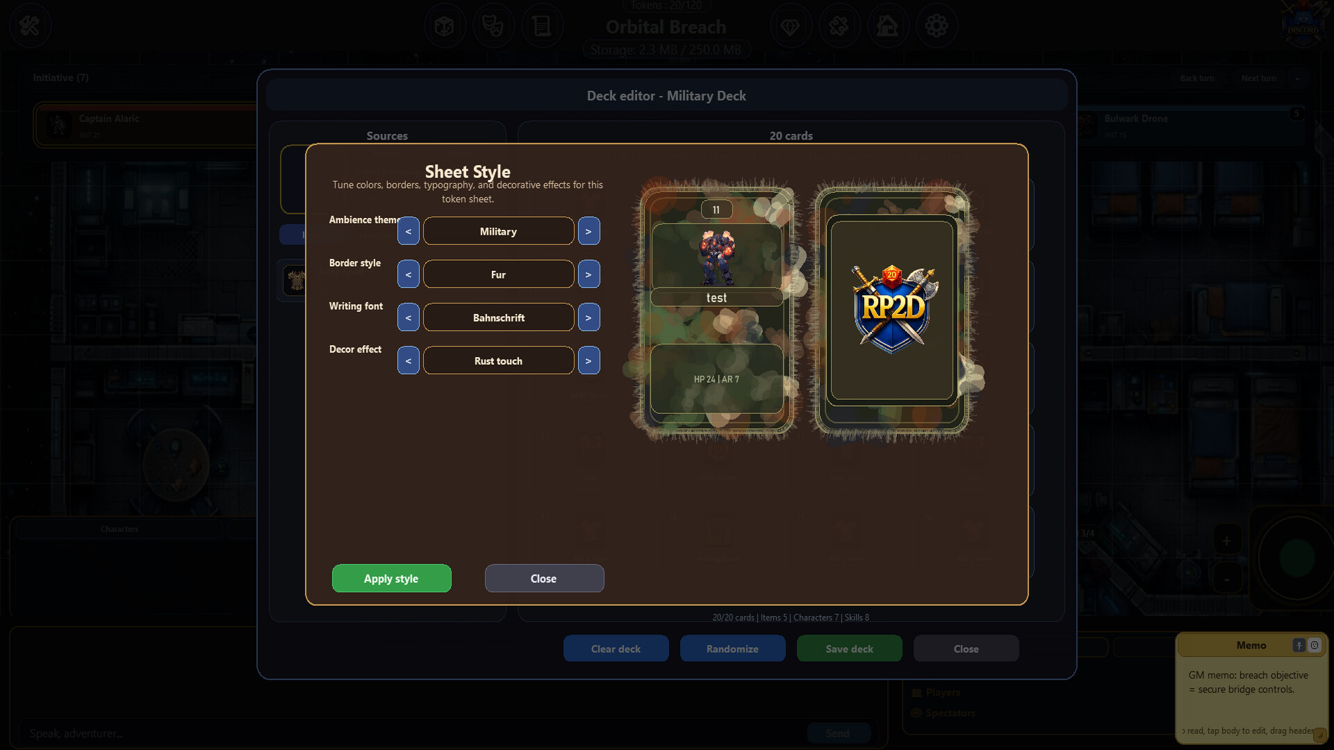 RP2D Virtual Tabletop screenshot 12