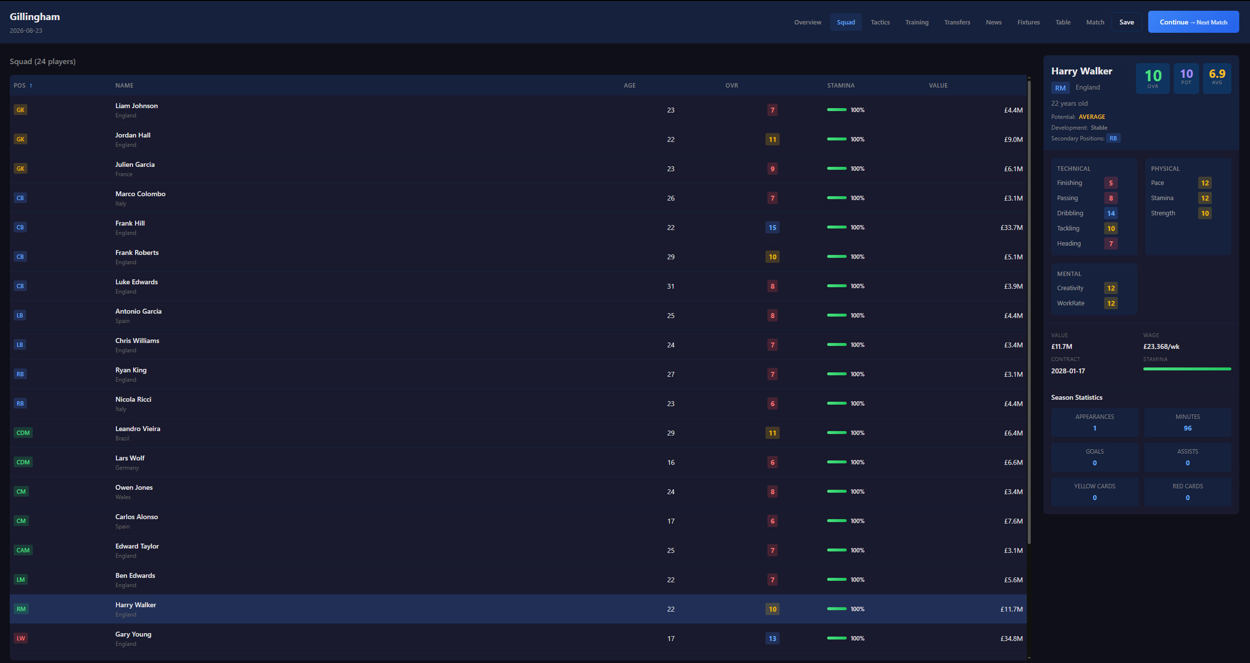 Matchday Manager screenshot 1