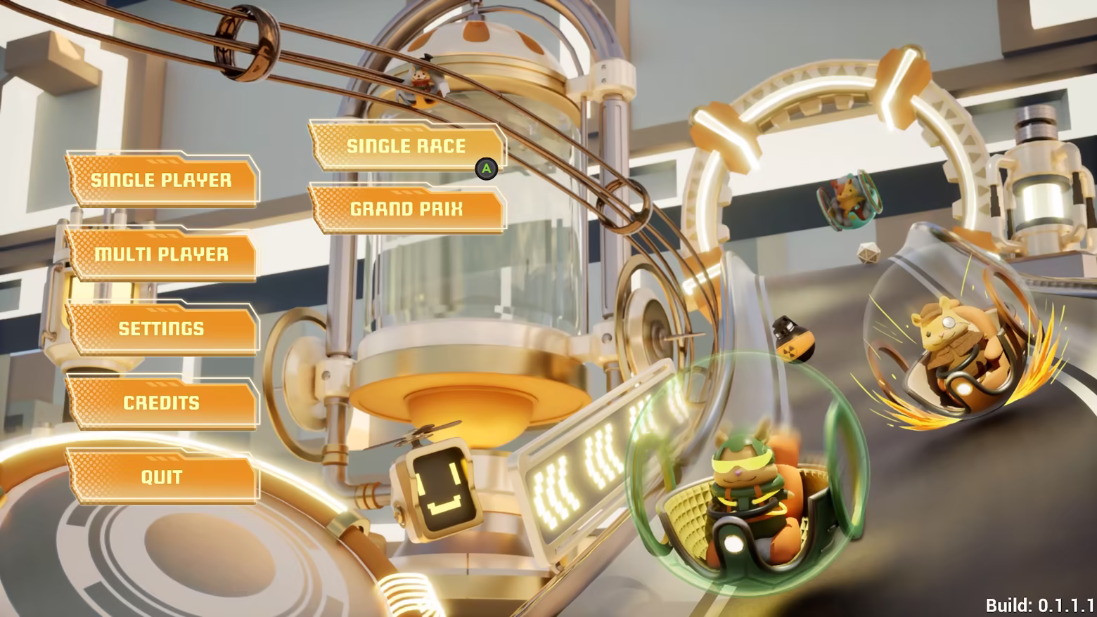 A screenshot of Hamsterballin's main menu