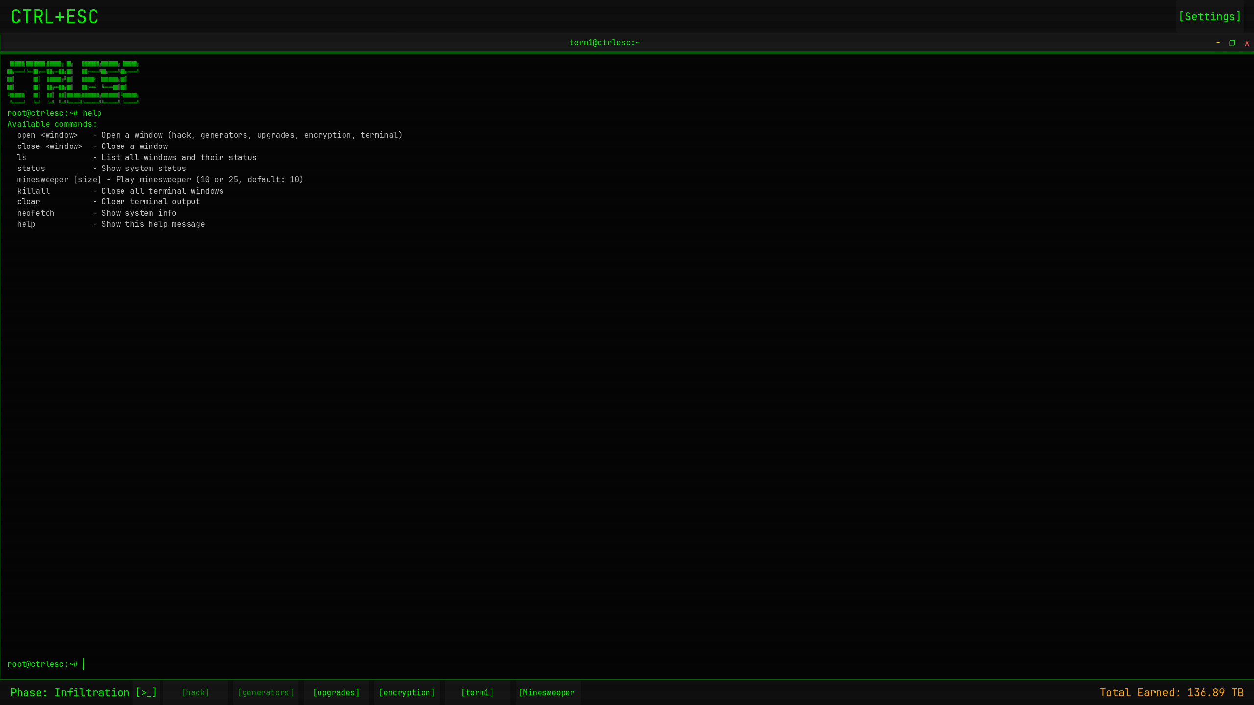 CTRL+ESC screenshot 1