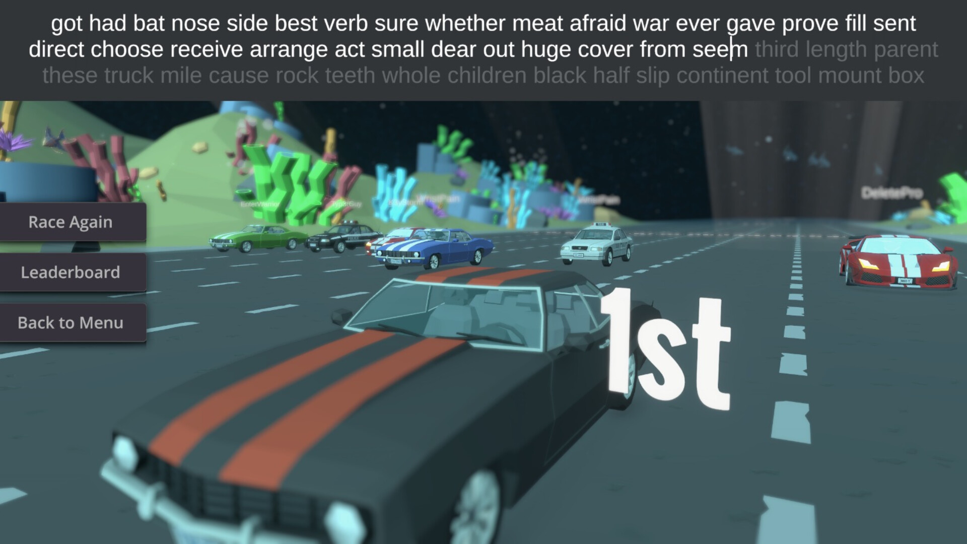 Typing Drag Racer screenshot 9