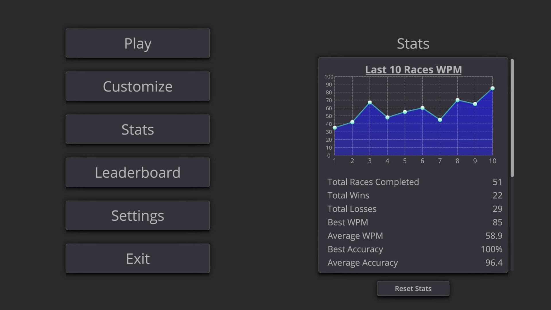 Typing Drag Racer screenshot 8