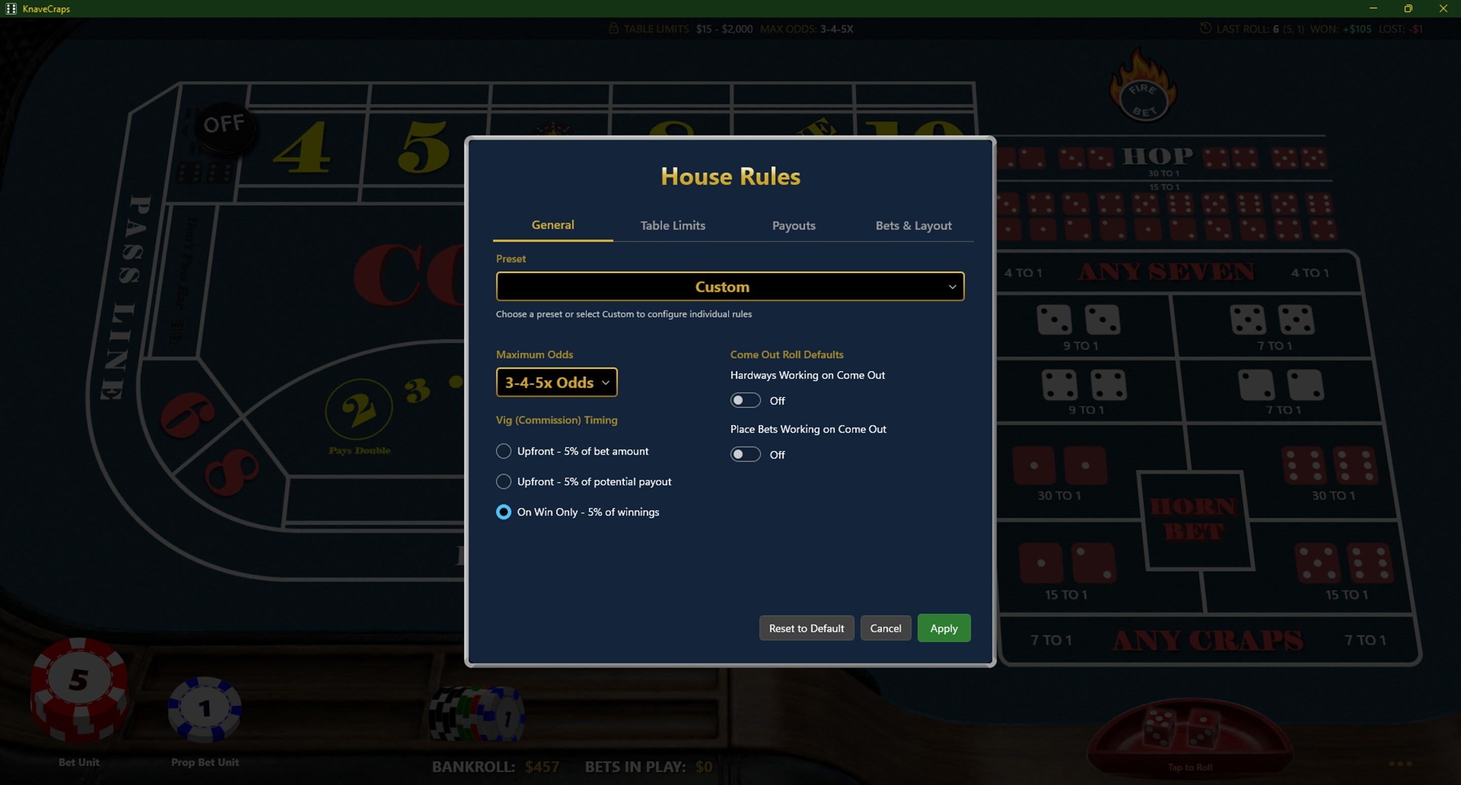 Knave Craps screenshot 6