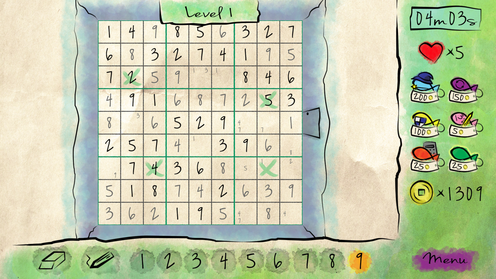 Sudoku Quest screenshot 1
