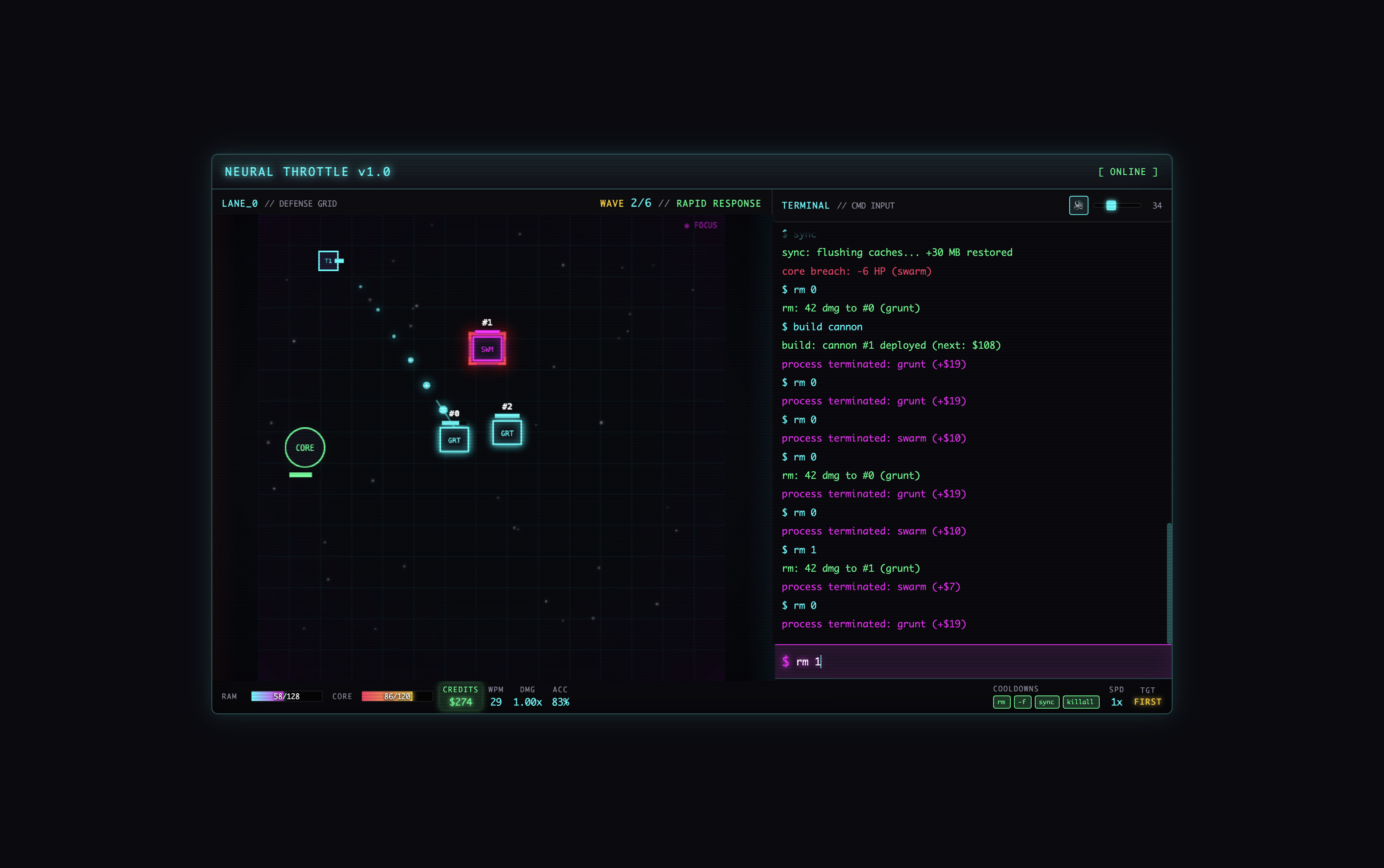 Neural Throttle screenshot 1