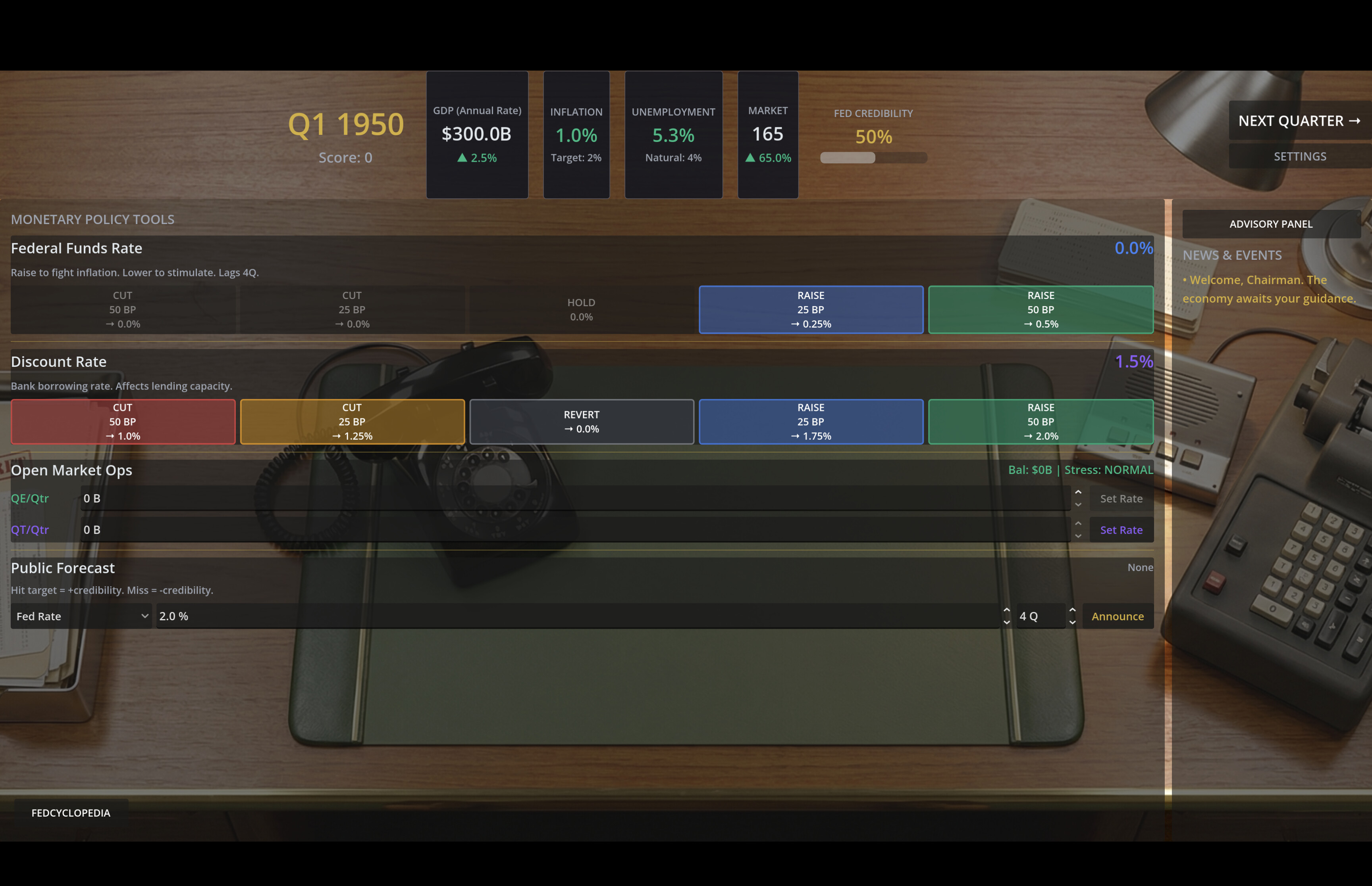 Federal Reserve Simulator screenshot 17