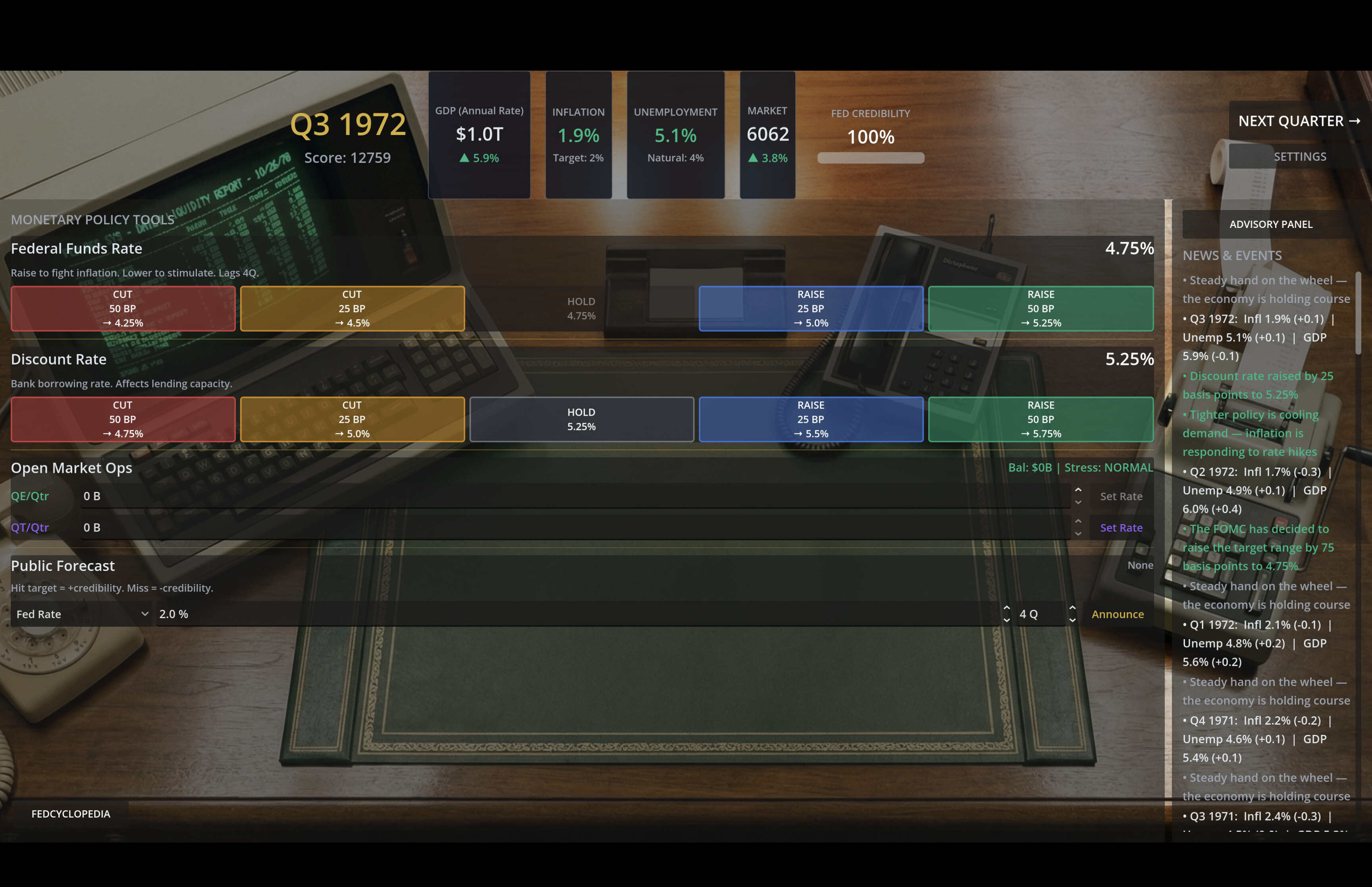 Federal Reserve Simulator screenshot 11