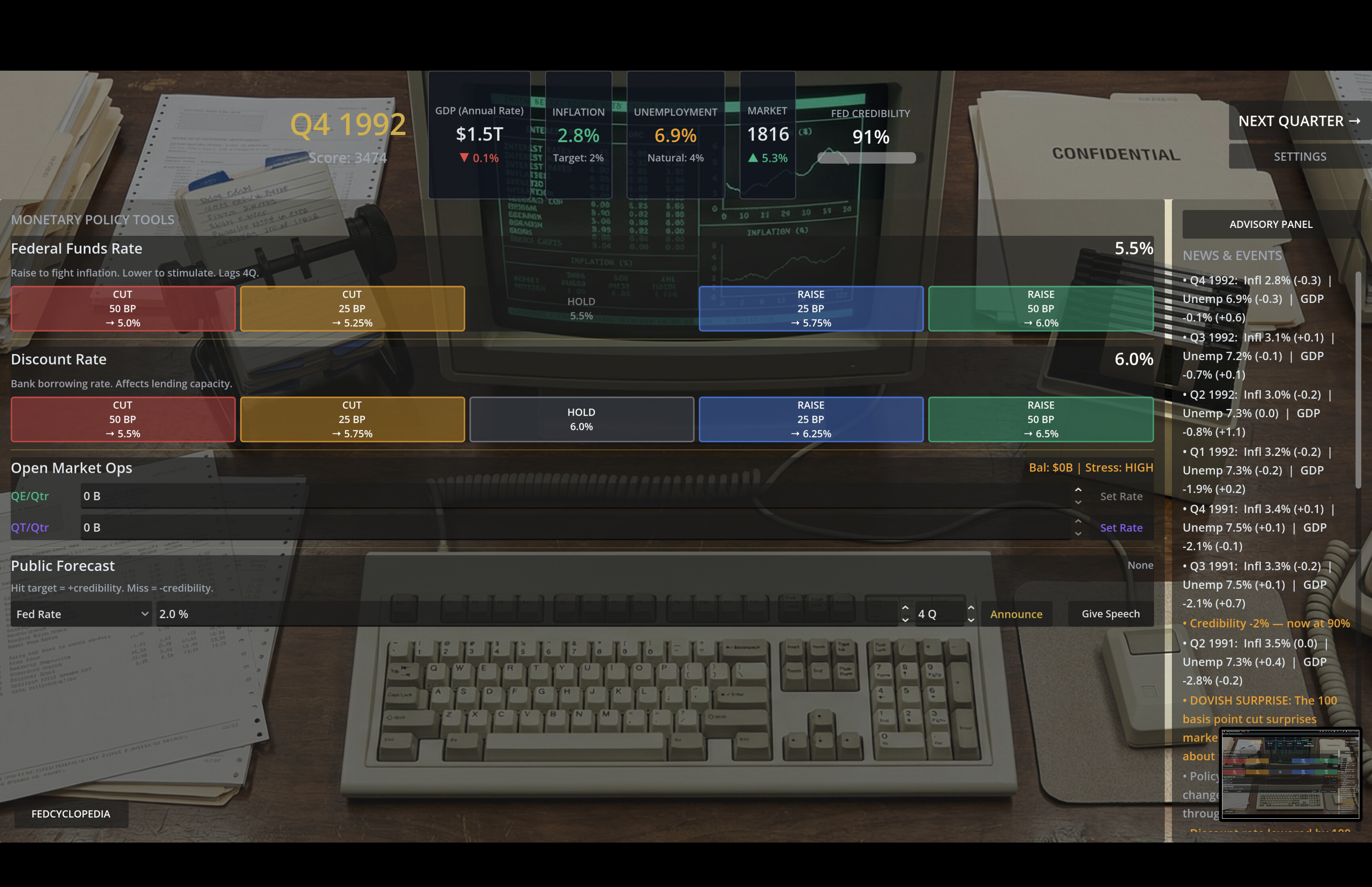Federal Reserve Simulator screenshot 16