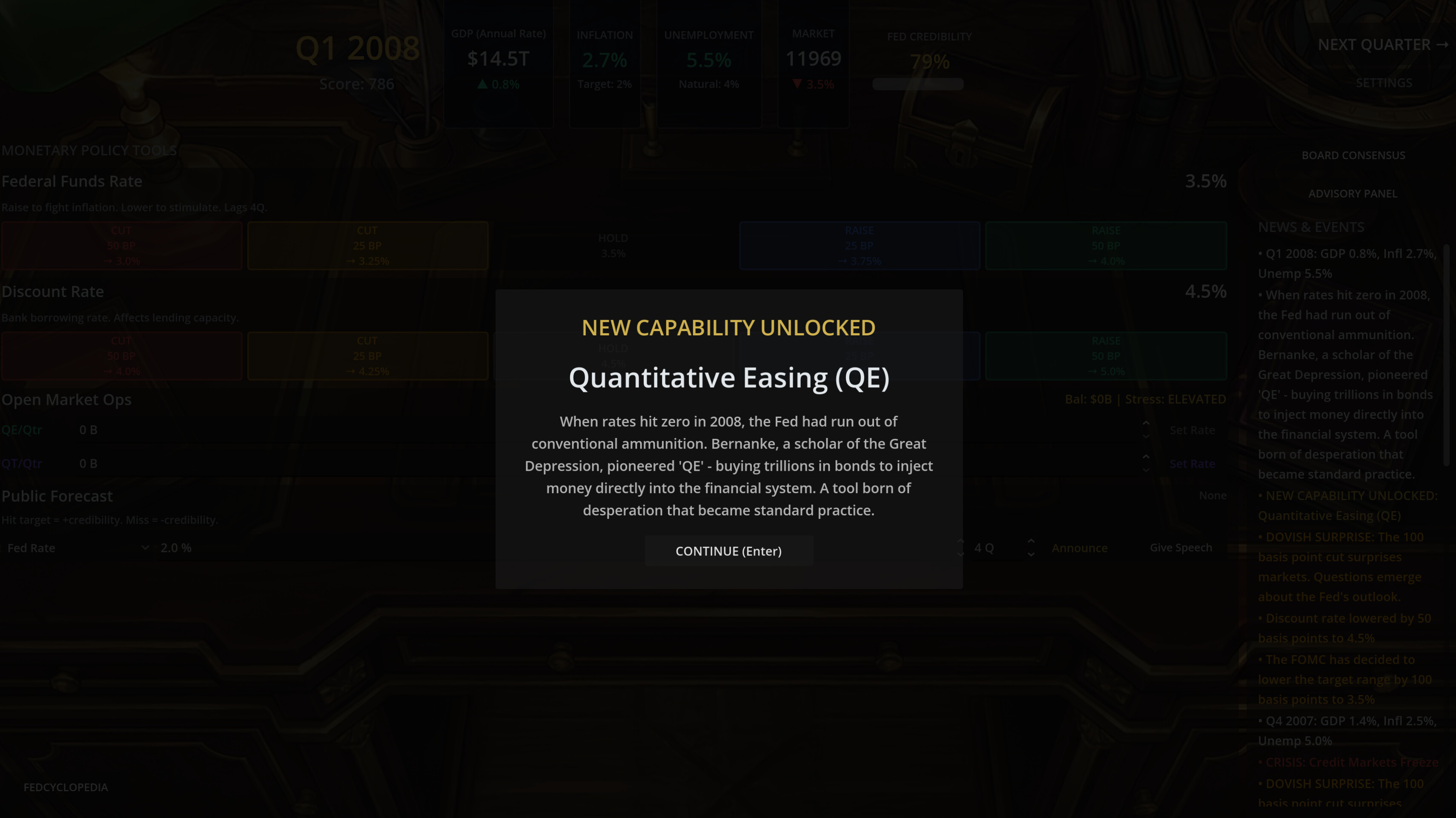 Federal Reserve Simulator screenshot 15