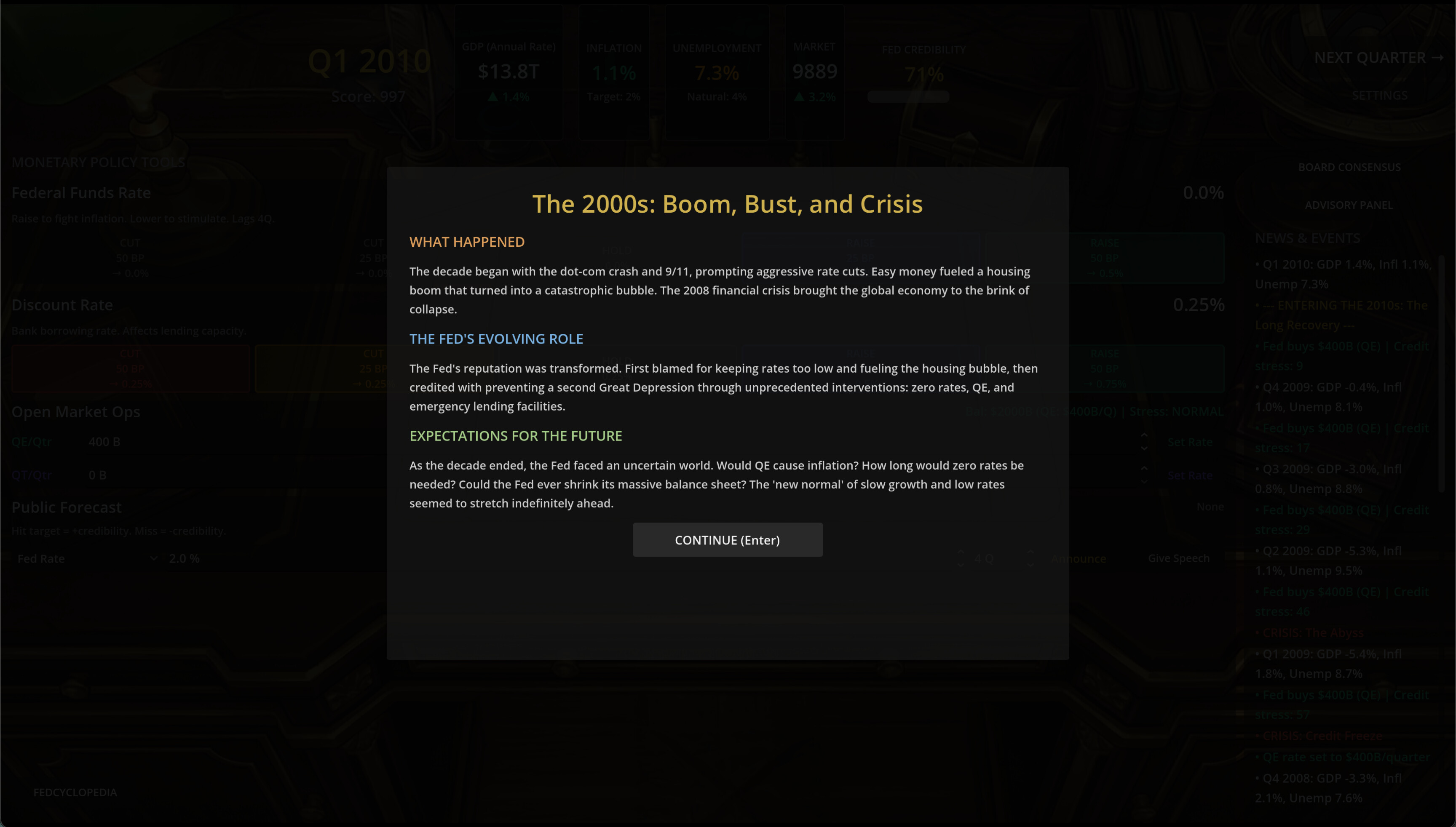 Federal Reserve Simulator screenshot 8