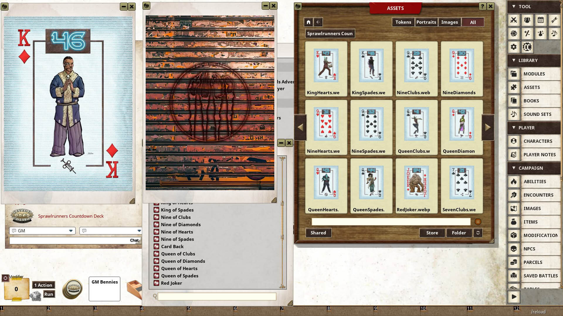 Fantasy Grounds - Sprawlrunners Countdown Deck screenshot 5