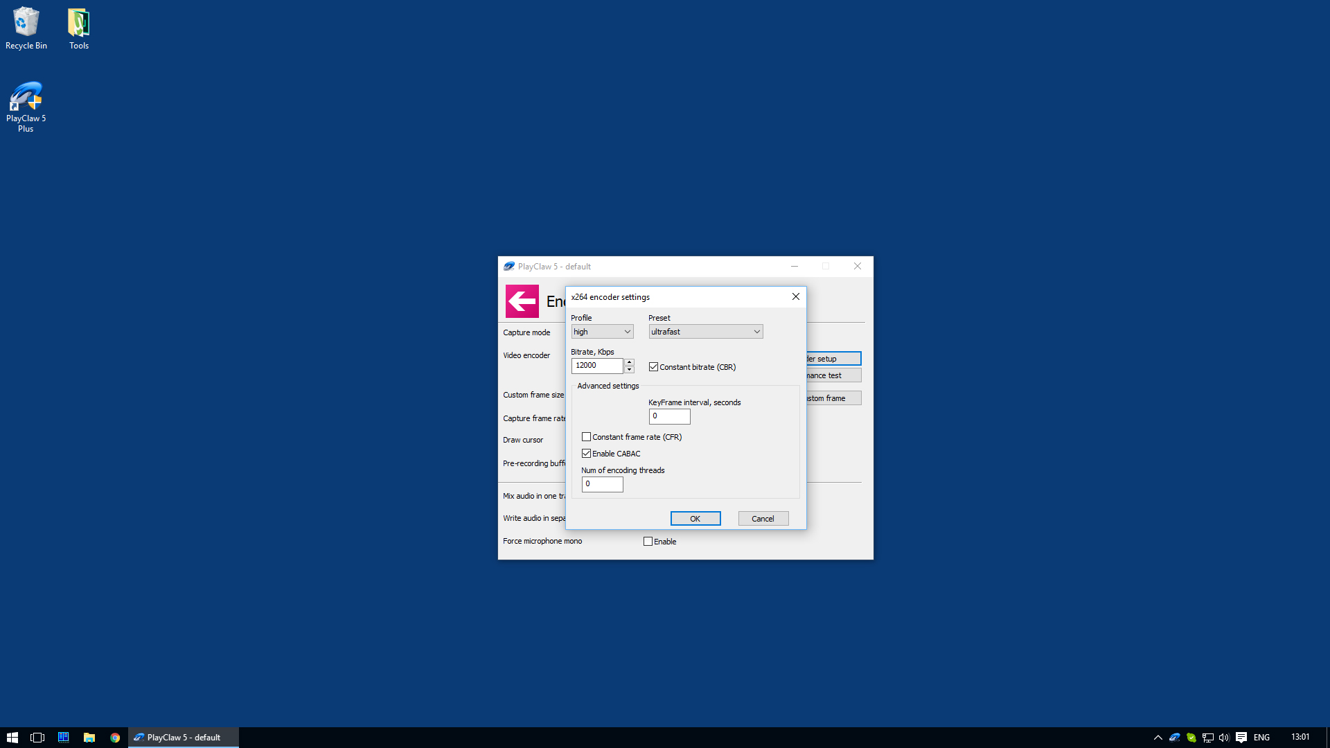 PlayClaw 5 - H.264/AVC Software Encoder screenshot 2