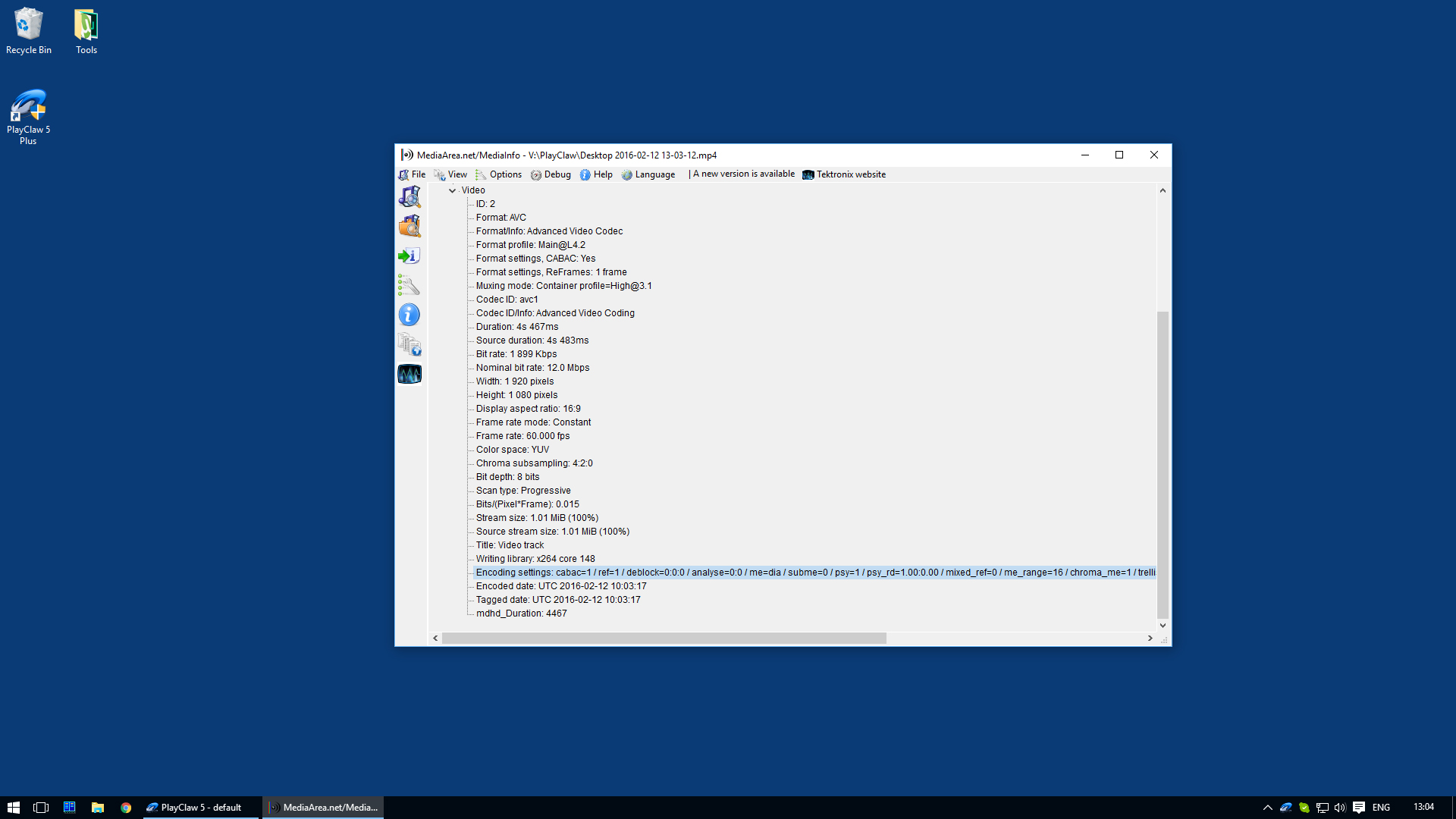 PlayClaw 5 - H.264/AVC Software Encoder screenshot 3