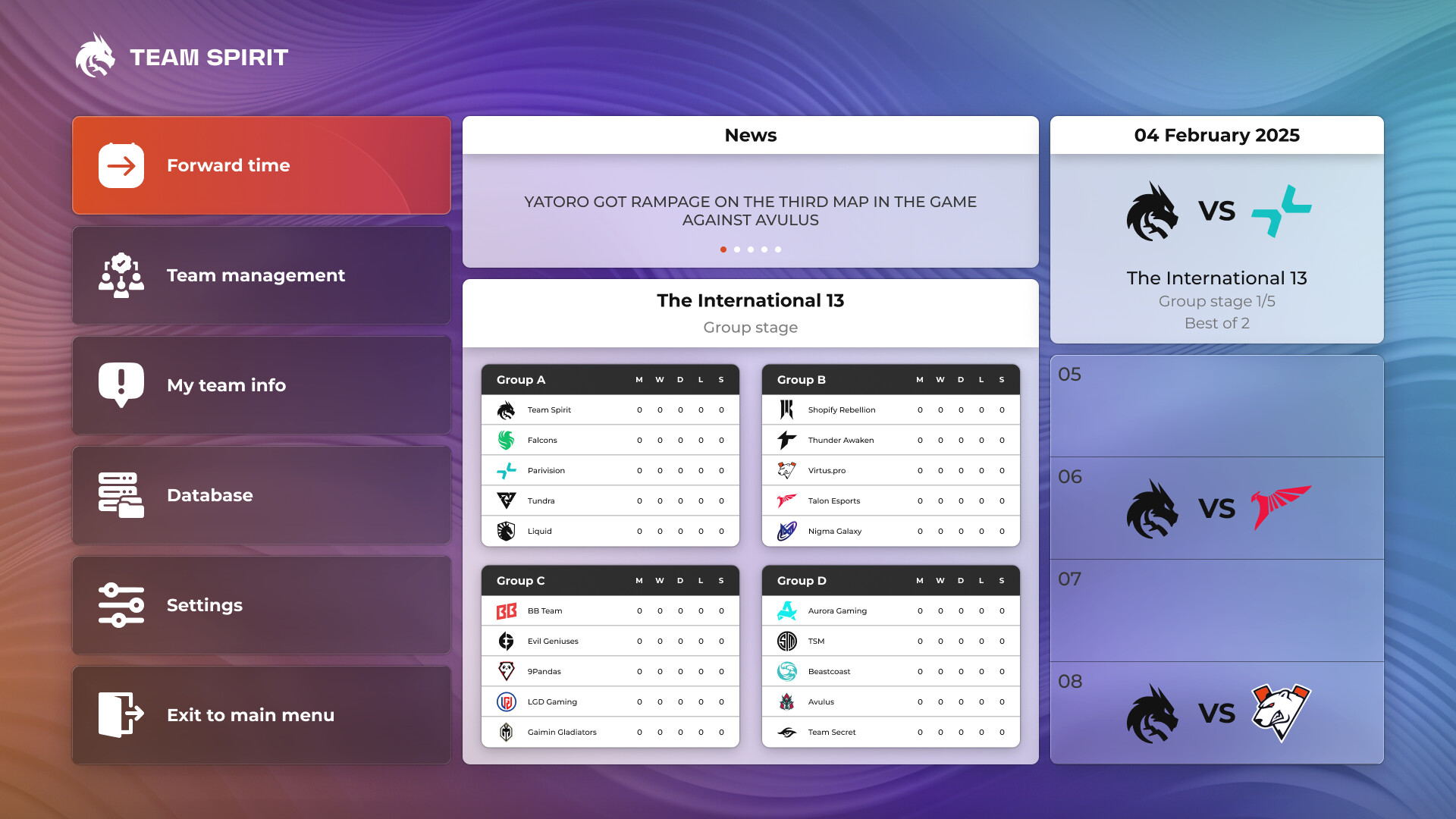 Cybersport Manager screenshot 1