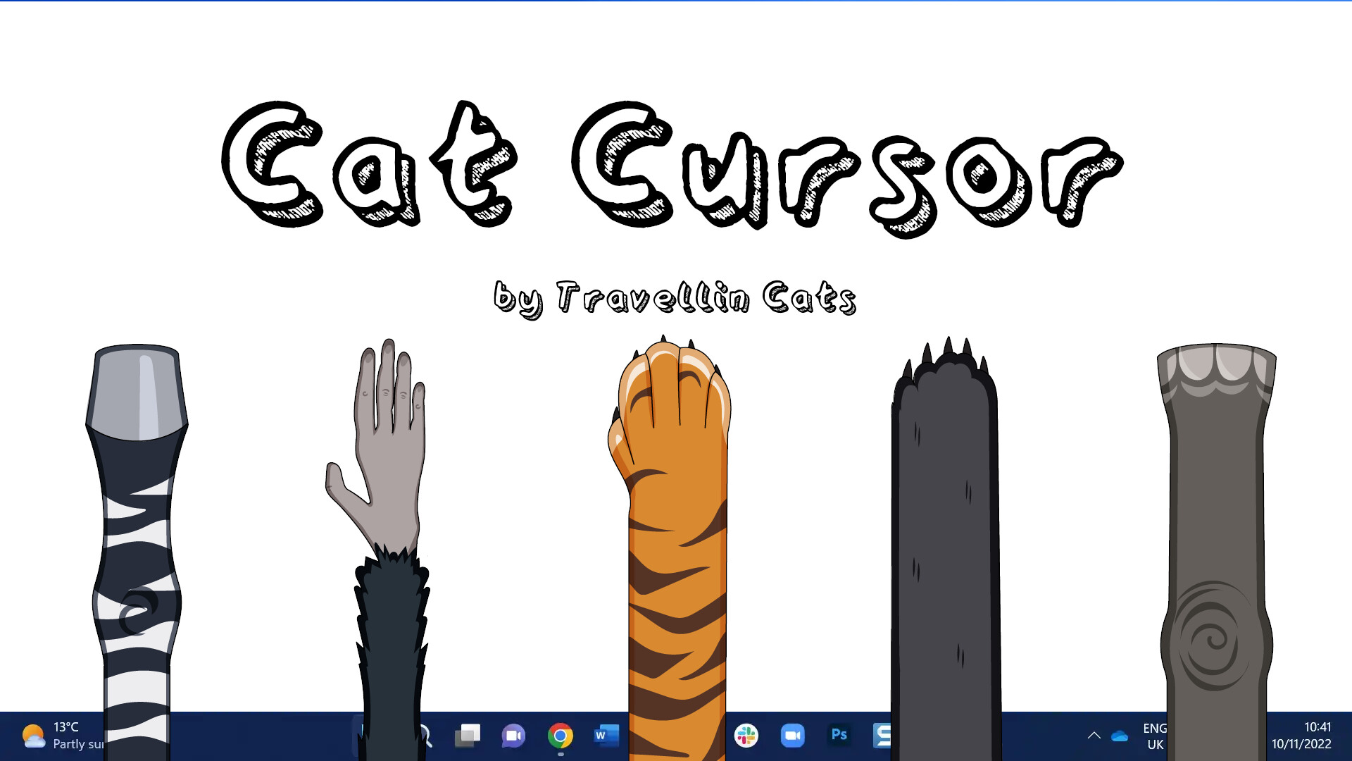 Cat Cursor by Travellin Cats - Wild Animals Pack screenshot 1