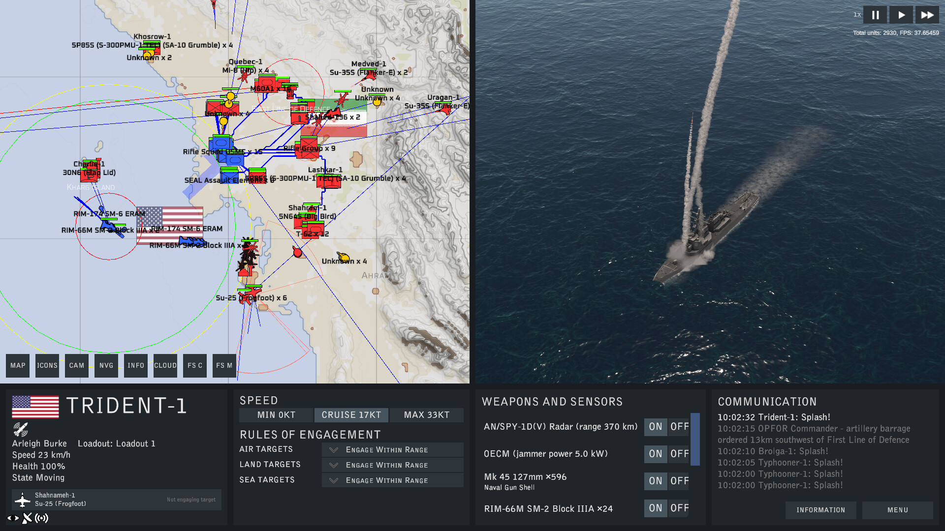 Battlespace Command with large-scale modern combat and coordinated units