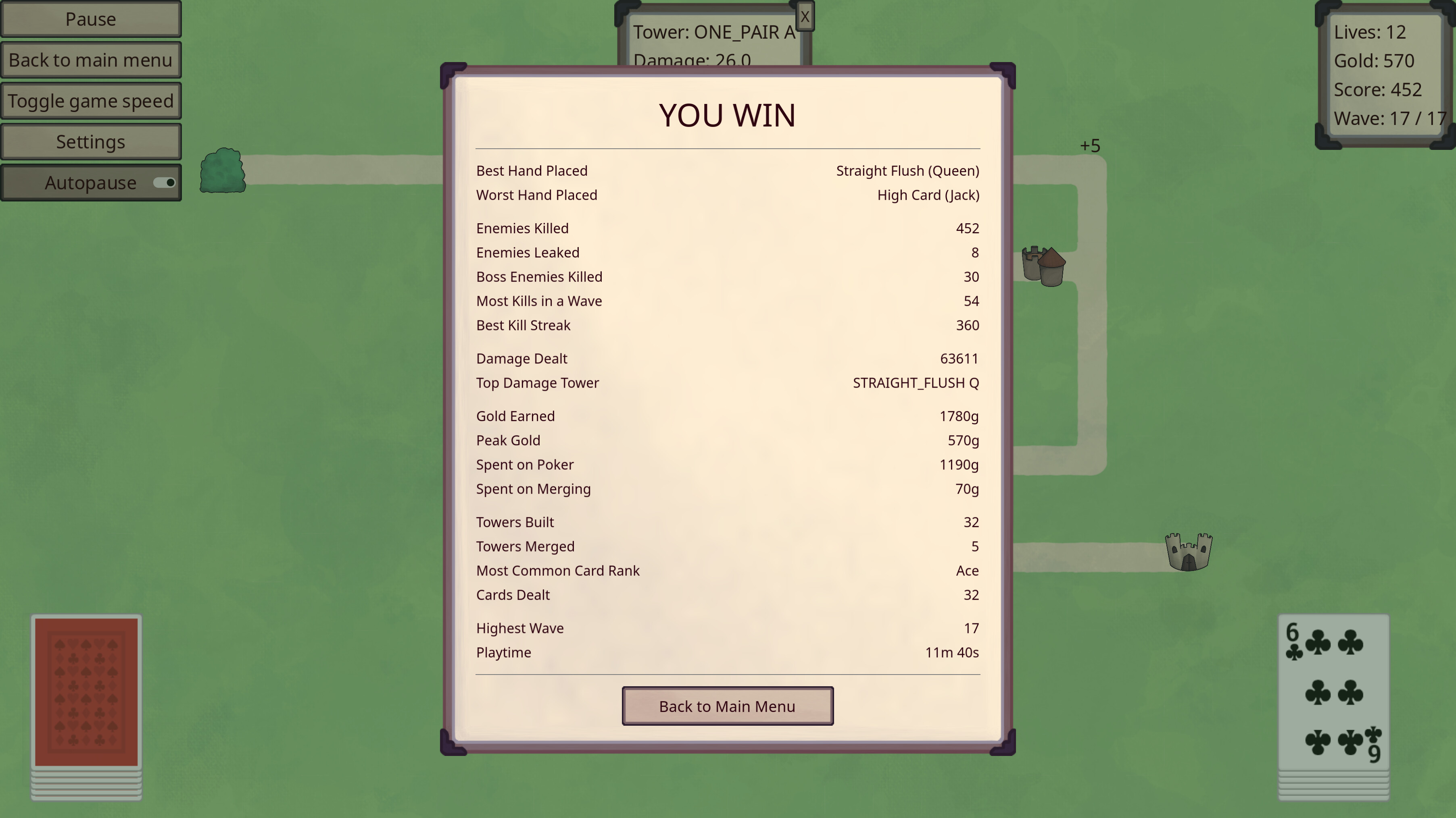 Royal Flush Defense screenshot 5