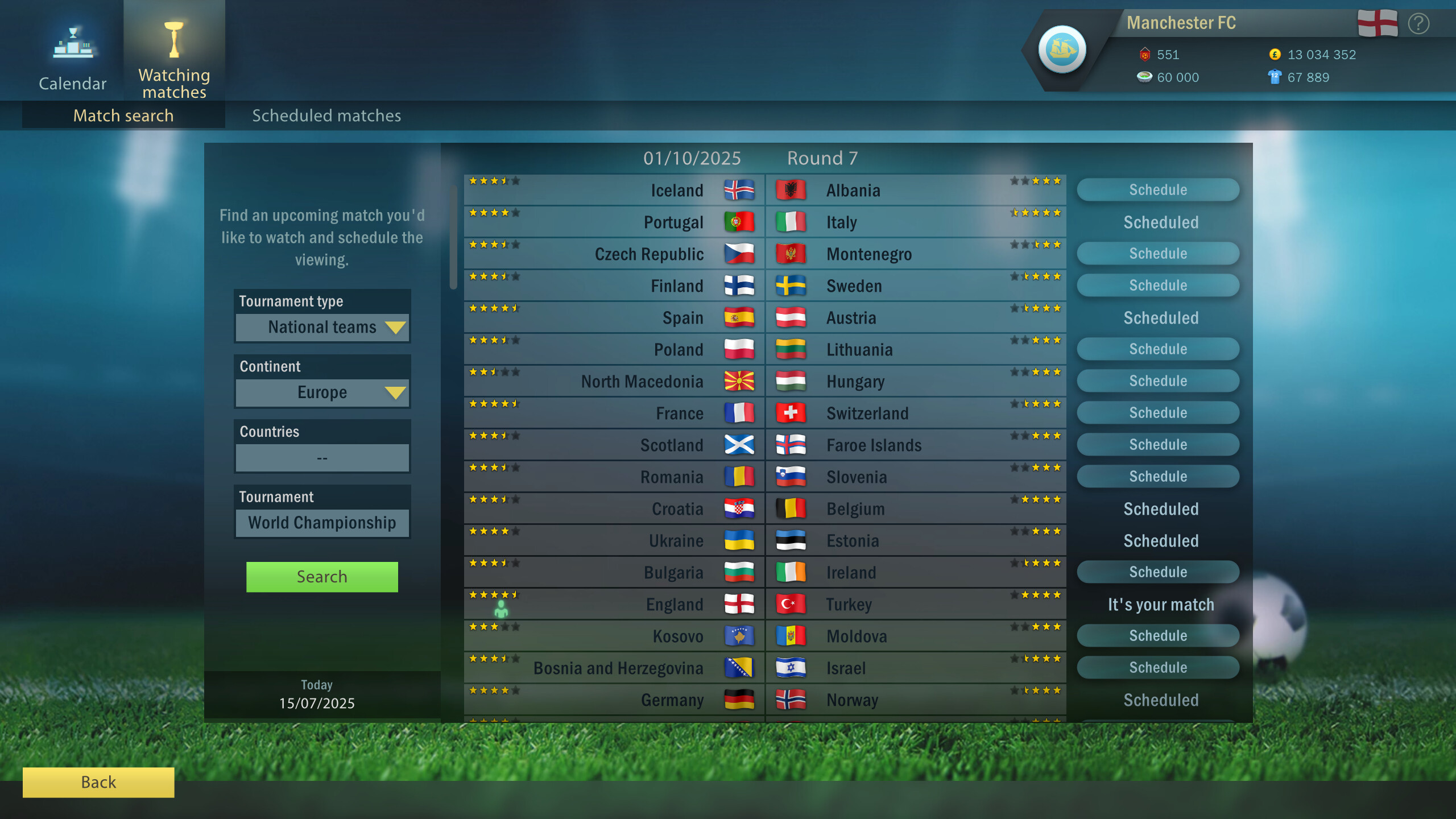 Football, Tactics & Glory: World Championship screenshot 6