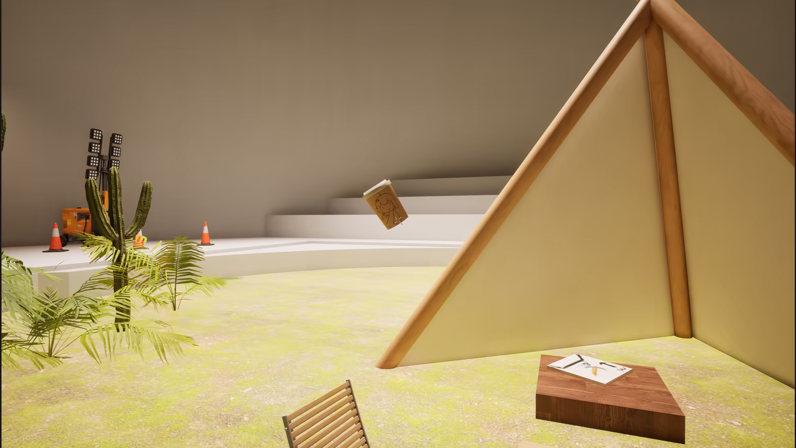 Oh, she picked up a cup of coffee.