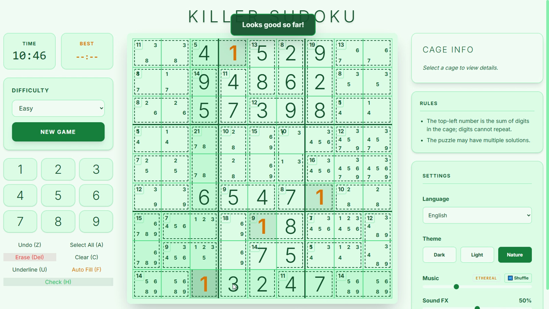 Endless Killer Sudoku screenshot 5