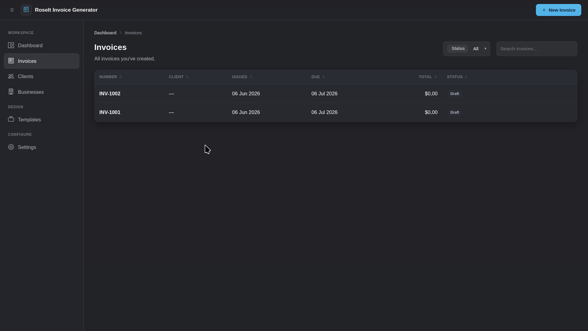 Roselt Invoice Generator screenshot 2