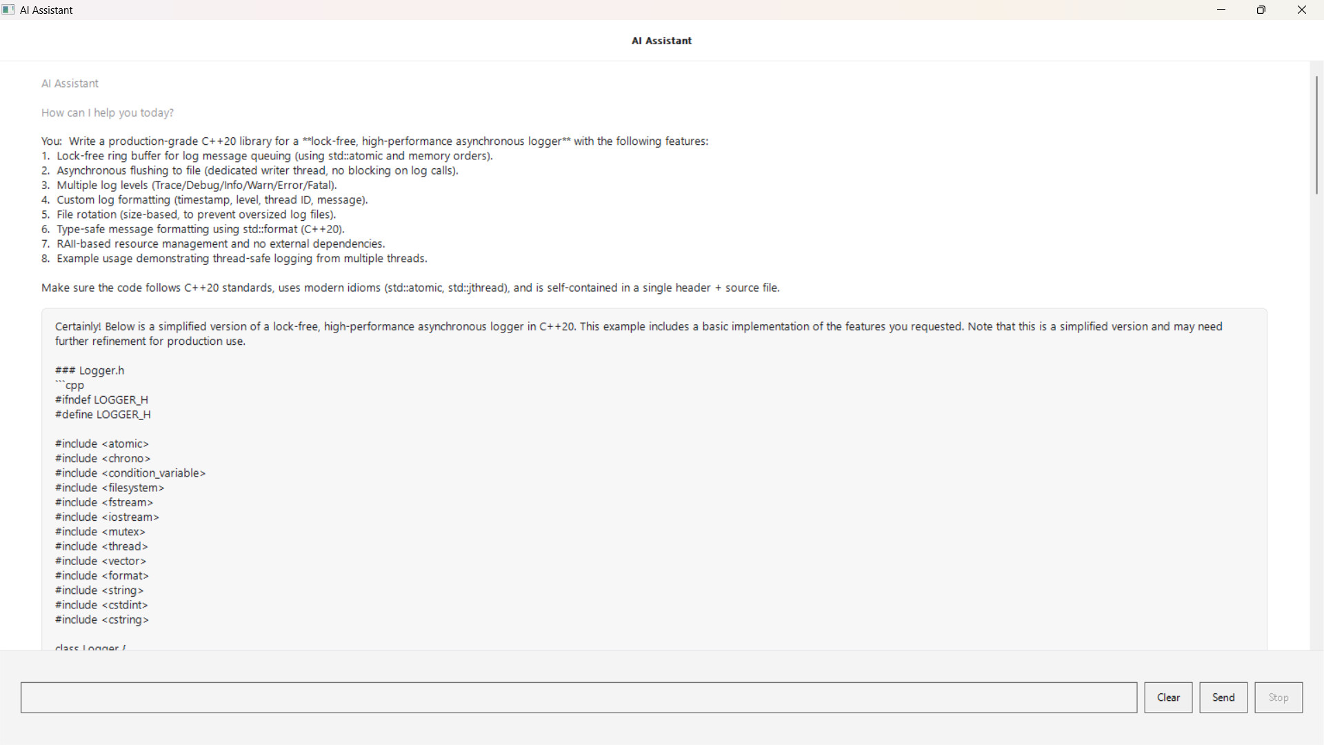 AI code helper screenshot 17
