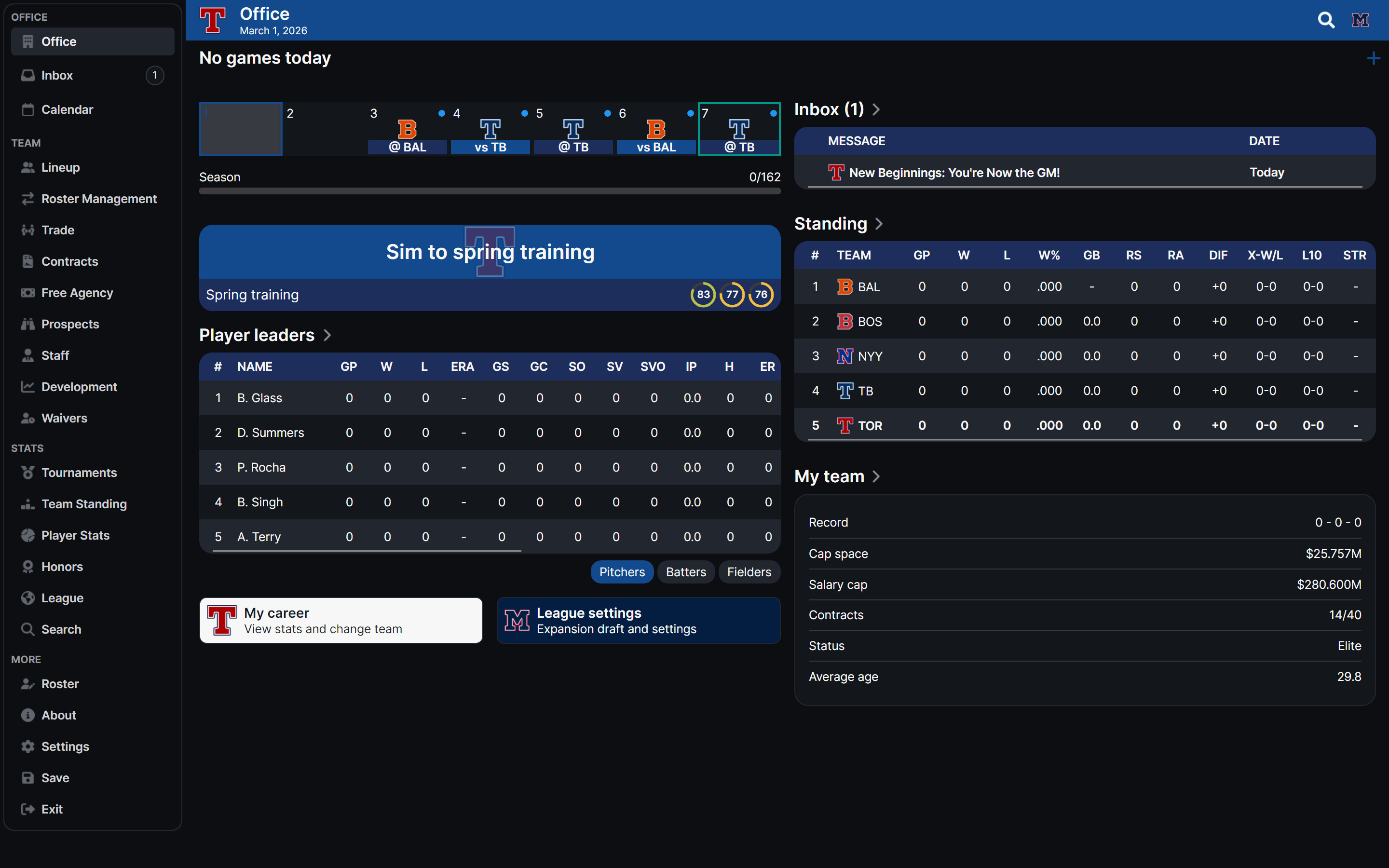 Baseball Legacy Manager 26 screenshot 1