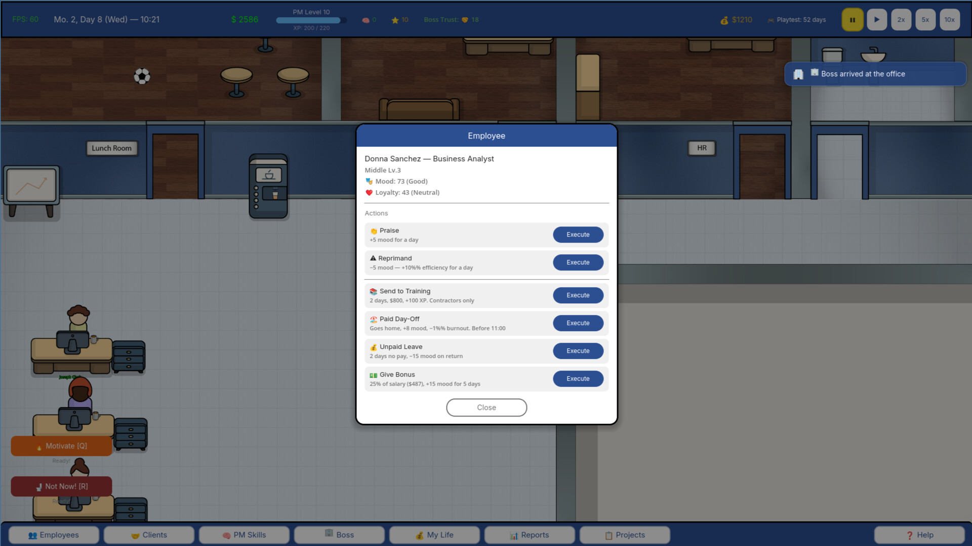 Project manager SIM screenshot 3