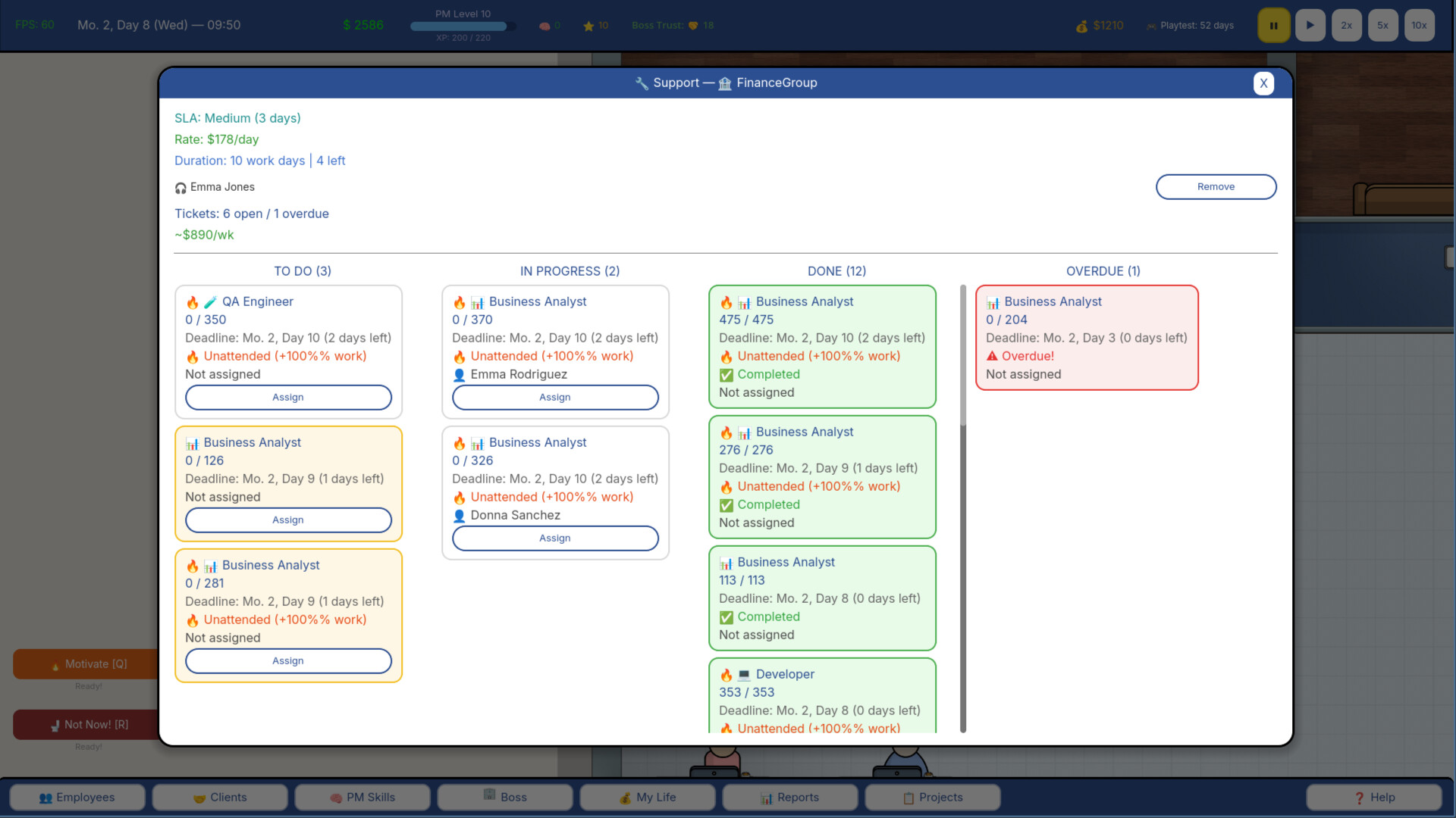 Project manager SIM screenshot 4
