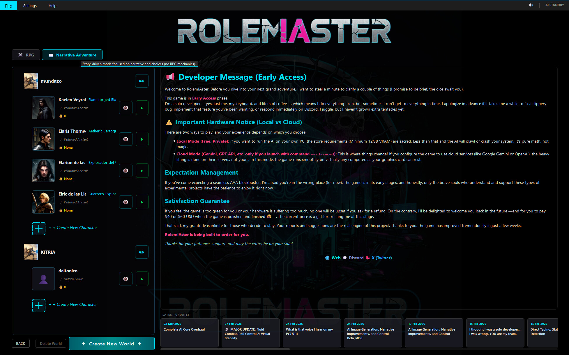 RolemIAster - HistorIAs screenshot 1