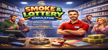 Smoke & Lottery Simulator — Steam header