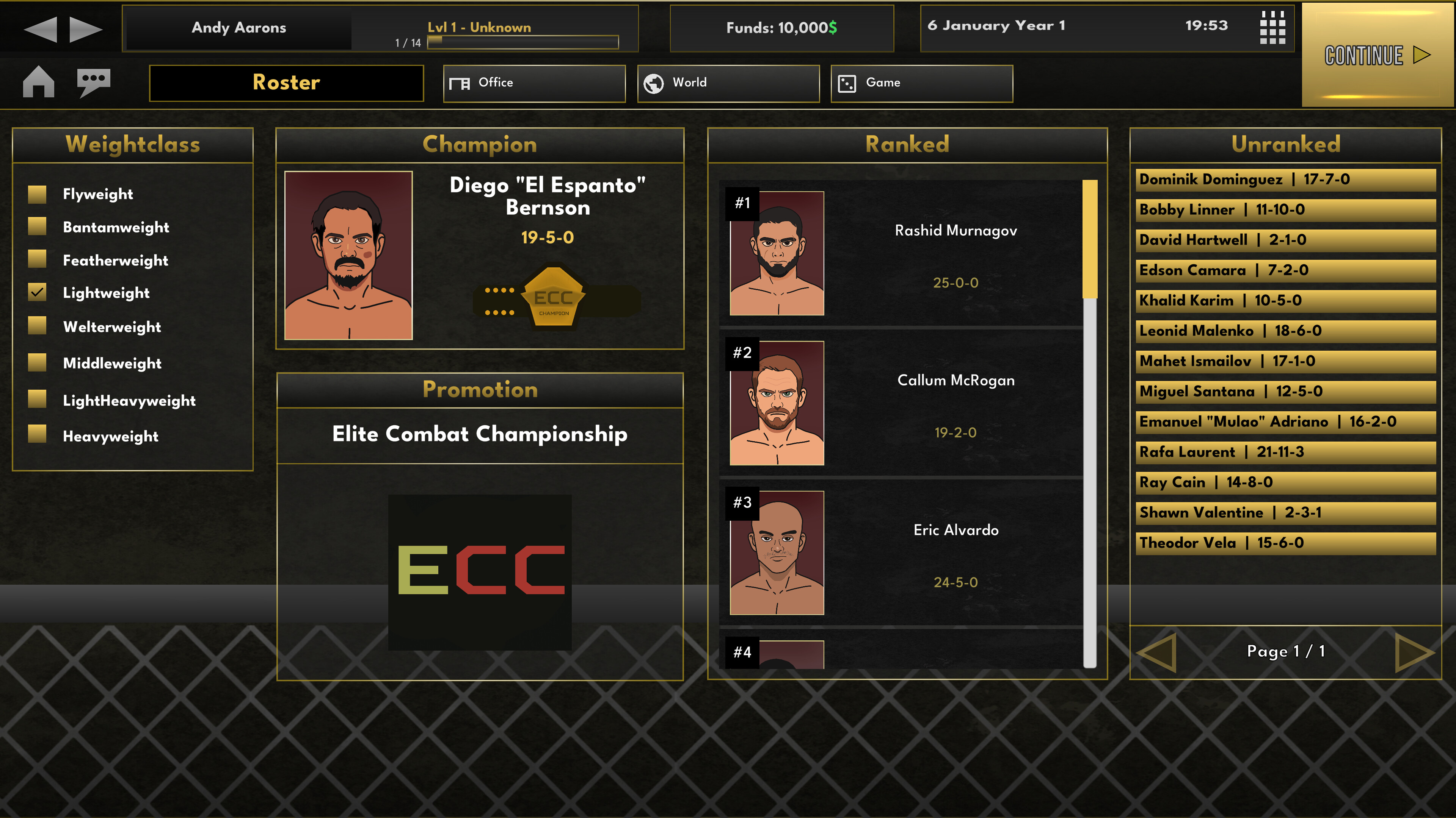 Elite MMA Manager screenshot 4