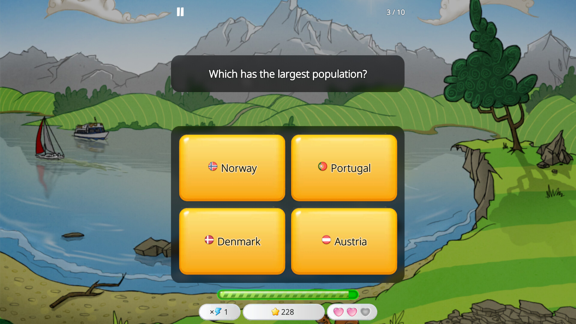 World Capitals Quizzer - Compare screenshot 1