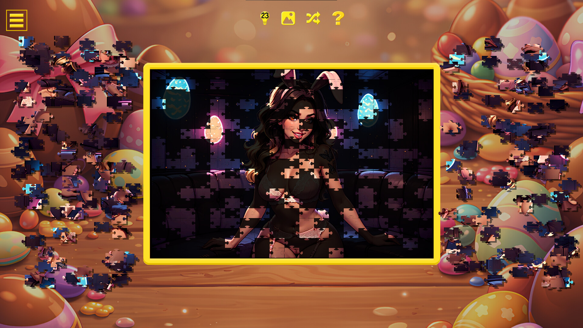 Easter Bunny Girls – Hentai Jigsaw screenshot 4