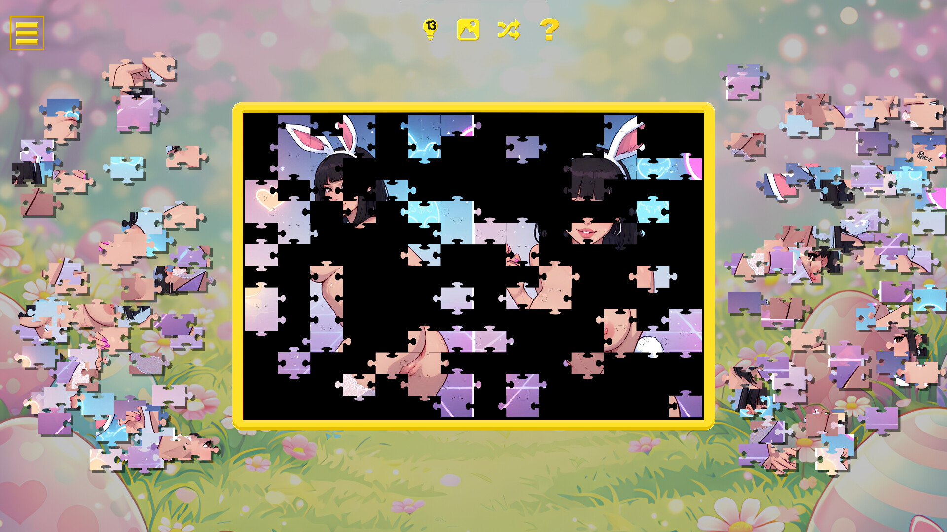 Easter Bunny Girls – Hentai Jigsaw screenshot 5