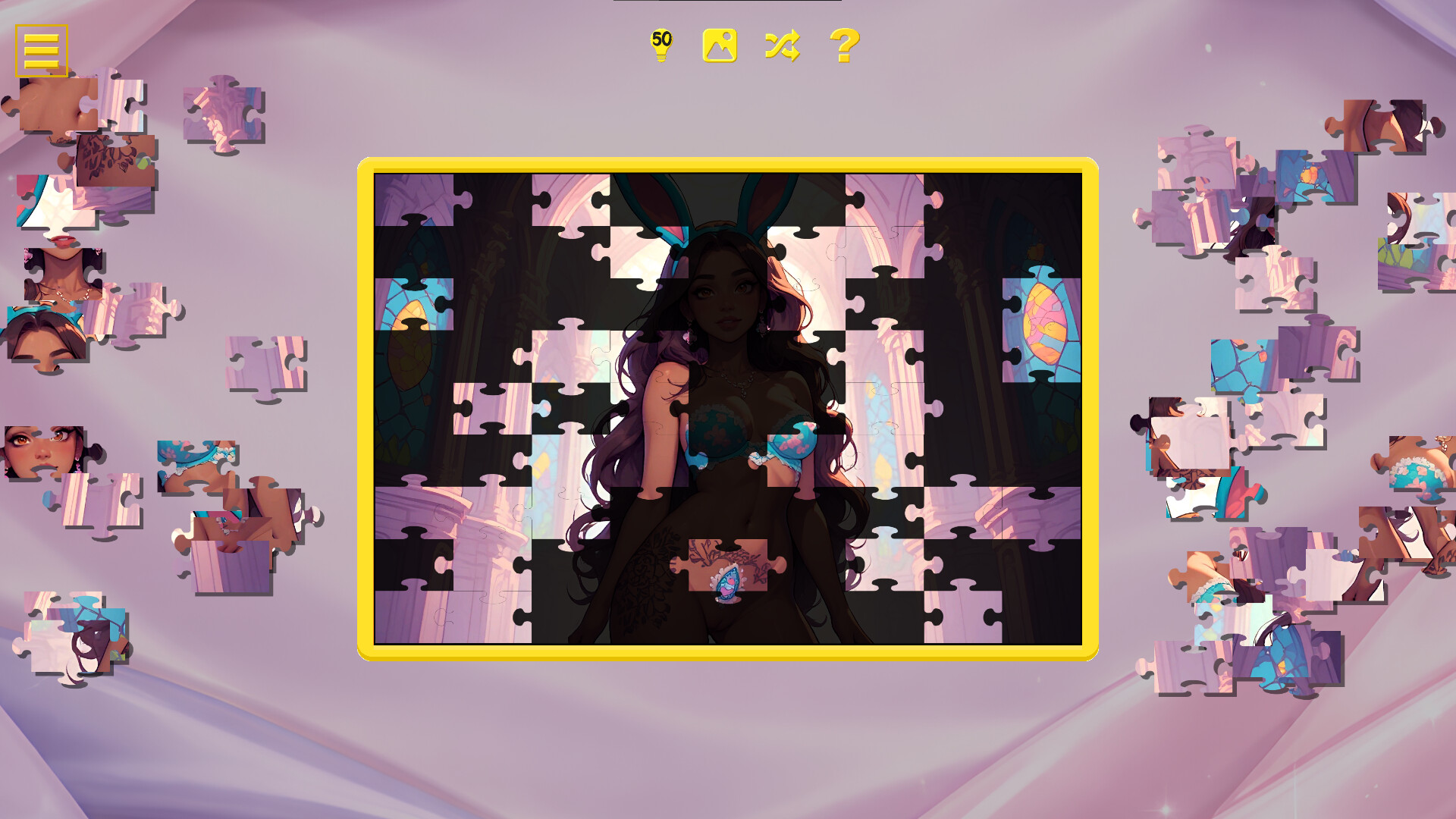 Easter Bunny Girls – Hentai Jigsaw screenshot 2